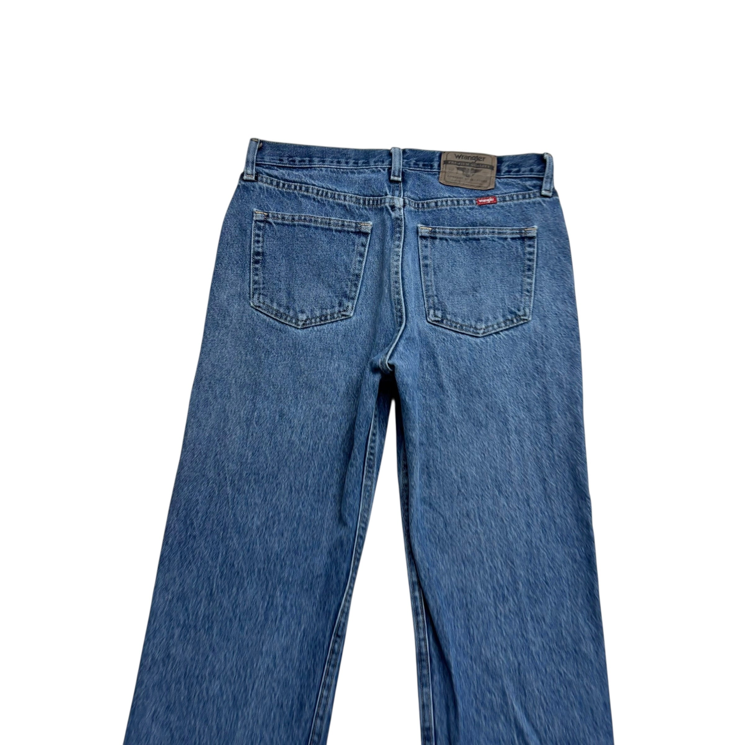 Wrangler Jeans W32 L30 Mens Mid Blue Regular Straight Fit Denim