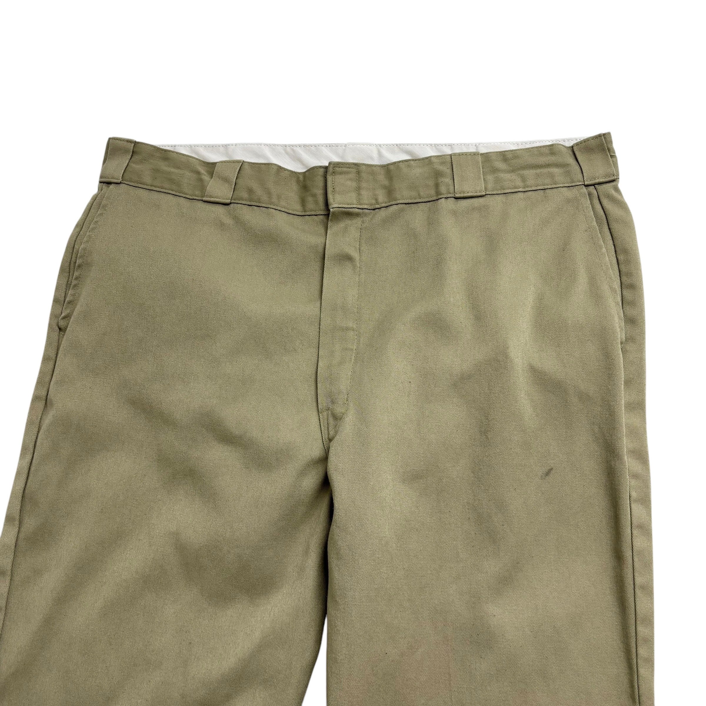 Dickies 874 Trousers W42 L31 Mens Beige Pants Original Straight Fit Workwear