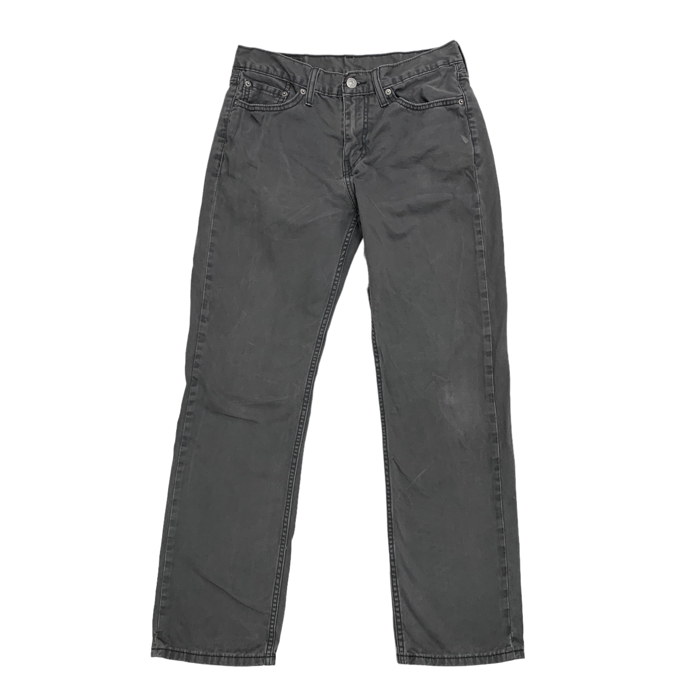 Levis 514 Trousers W30 L29 Mens Grey Regular Straight Fit Cotton Pants