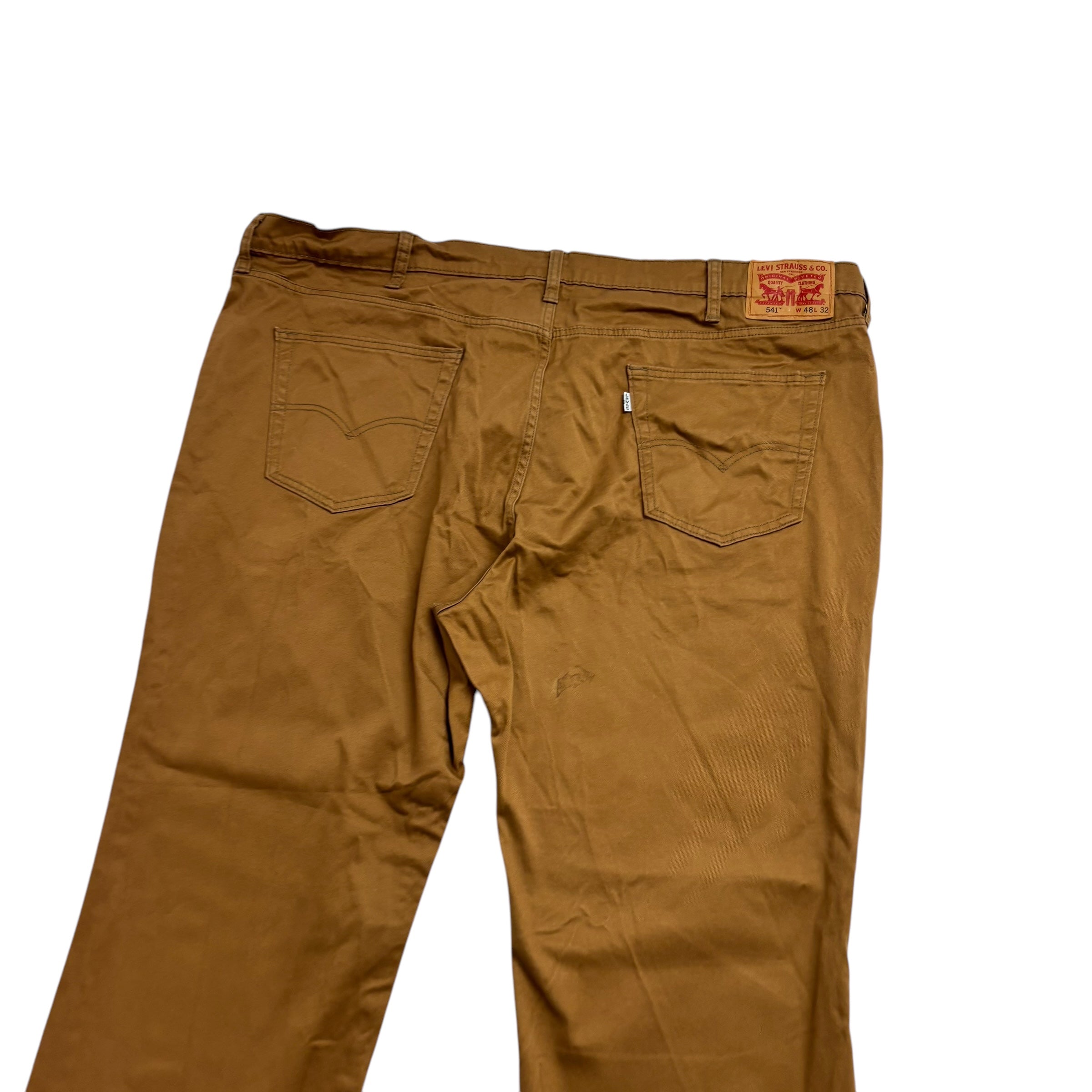 Levis 541 Trousers W48 L32 Mens Golden Tan Athletic Tapered Fit Stretch Pants