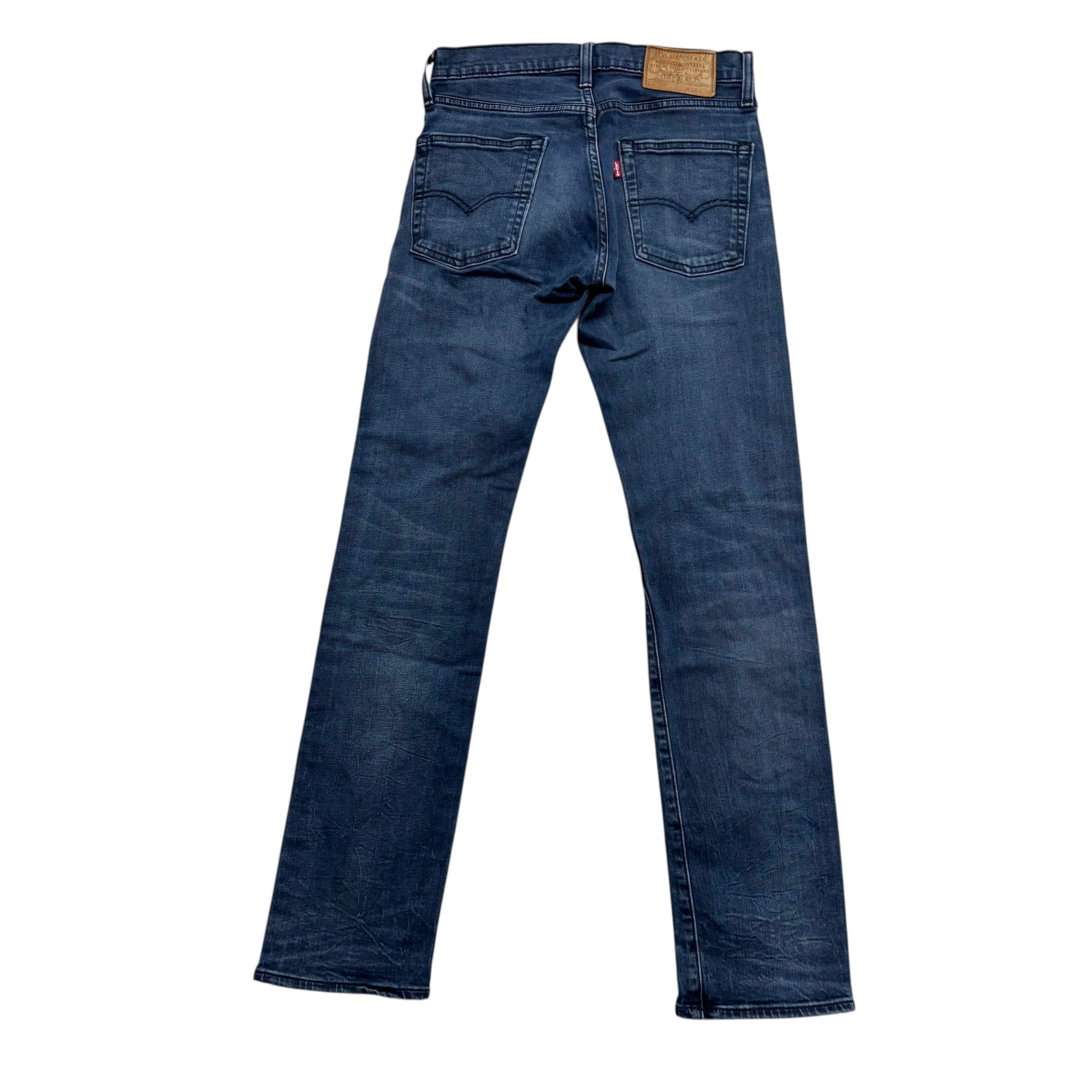 Levis 513 Jeans W28 L31 Mens Navy Blue Slim Straight Stretch Premium Denim (E)