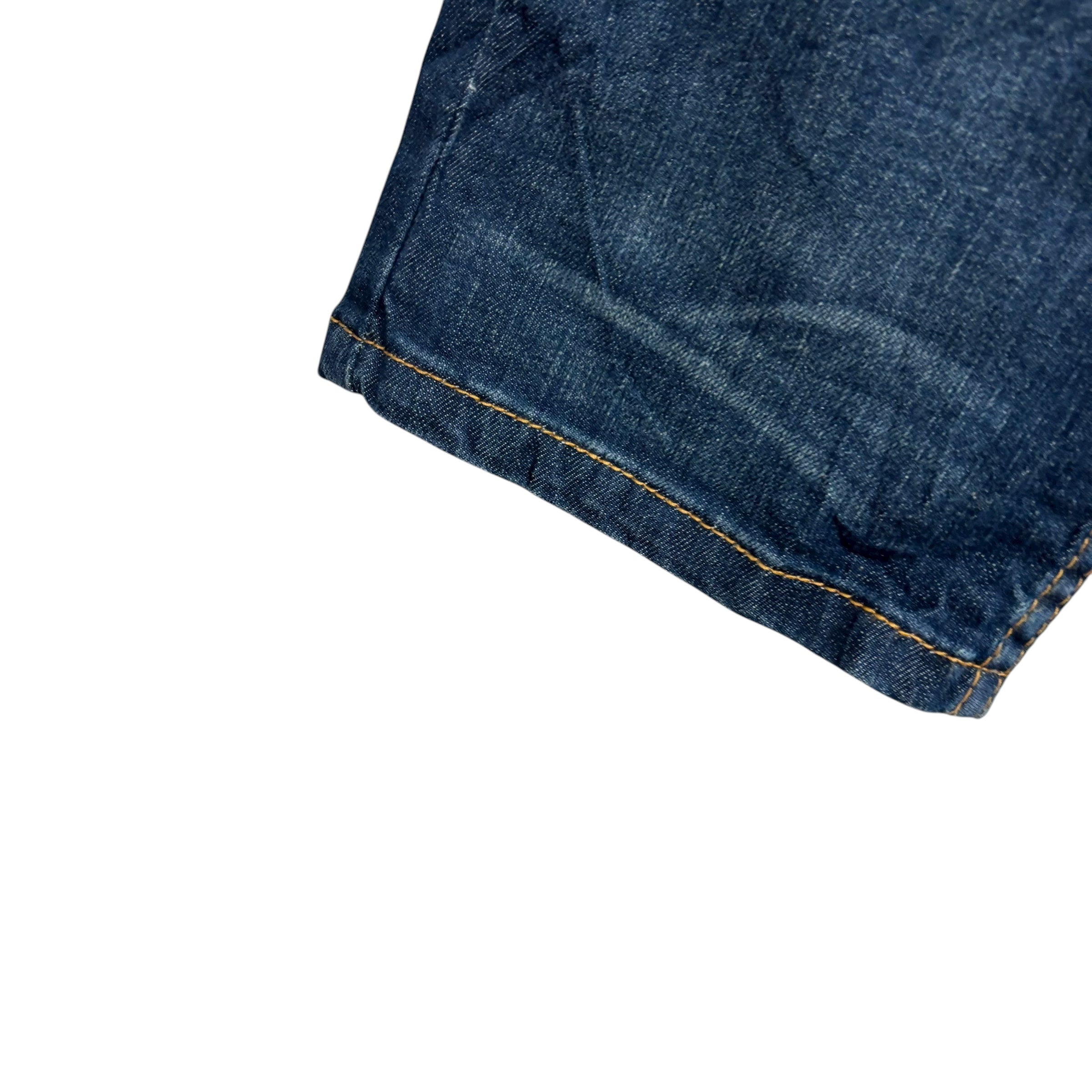 Levis 502 Jeans W34 L30 Mens Dark Blue Regular Tapered Fit Stretch Denim (E)