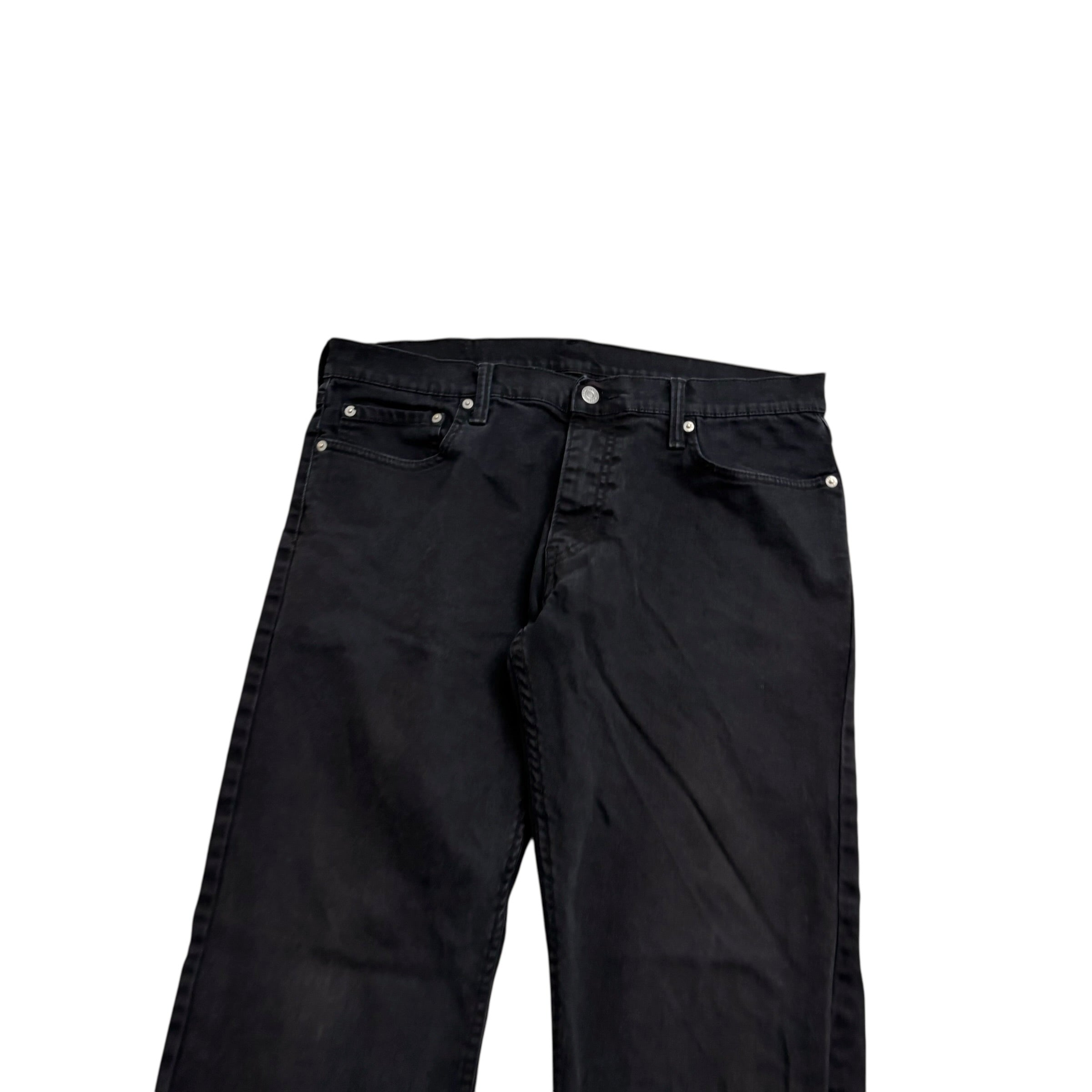 Levis 514 Jeans W34 L29 Mens Black Regular Straight Fit Stretch Denim