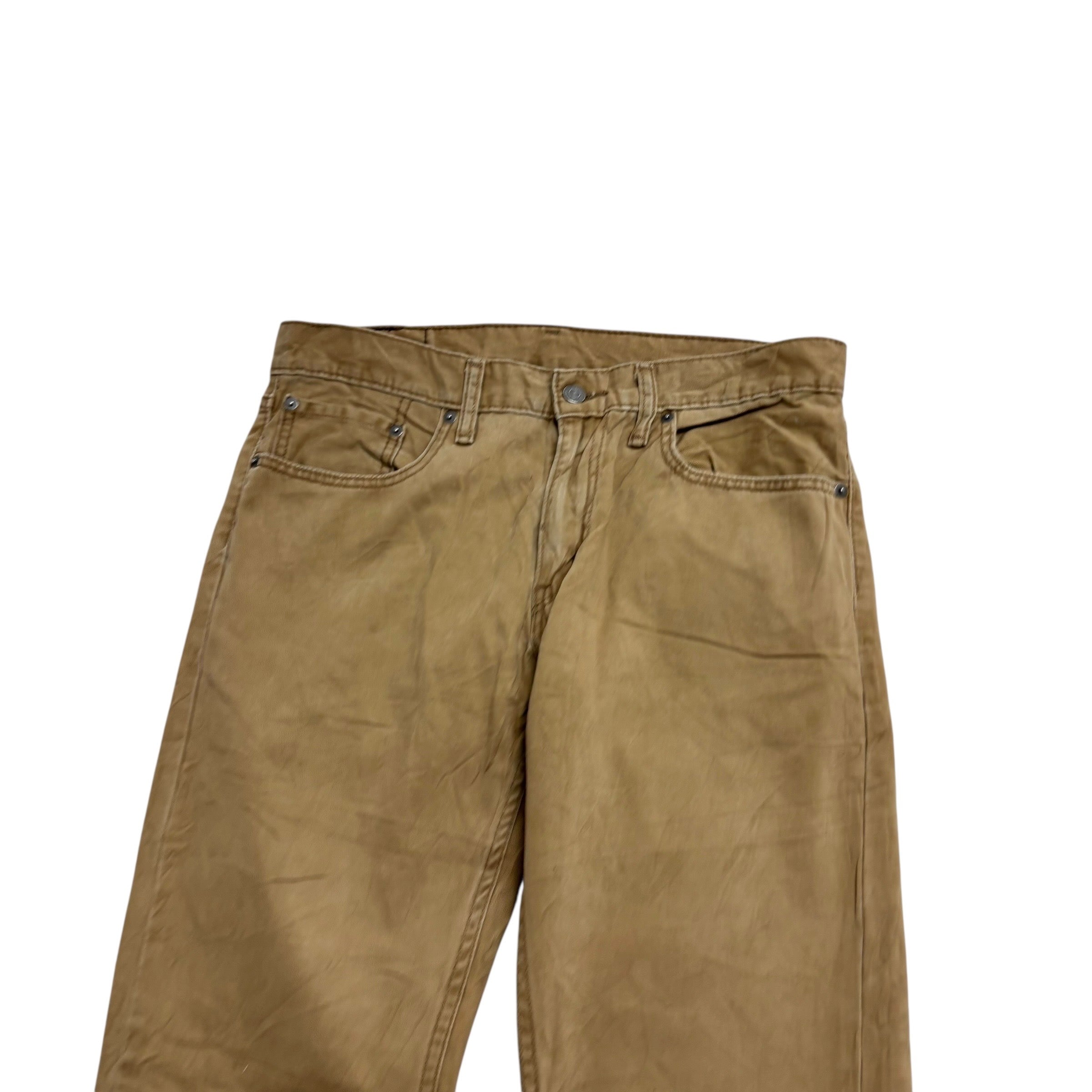 Levis 514 Trousers W32 L30 Mens Brown Regular Straight Fit Cotton Pants (E)