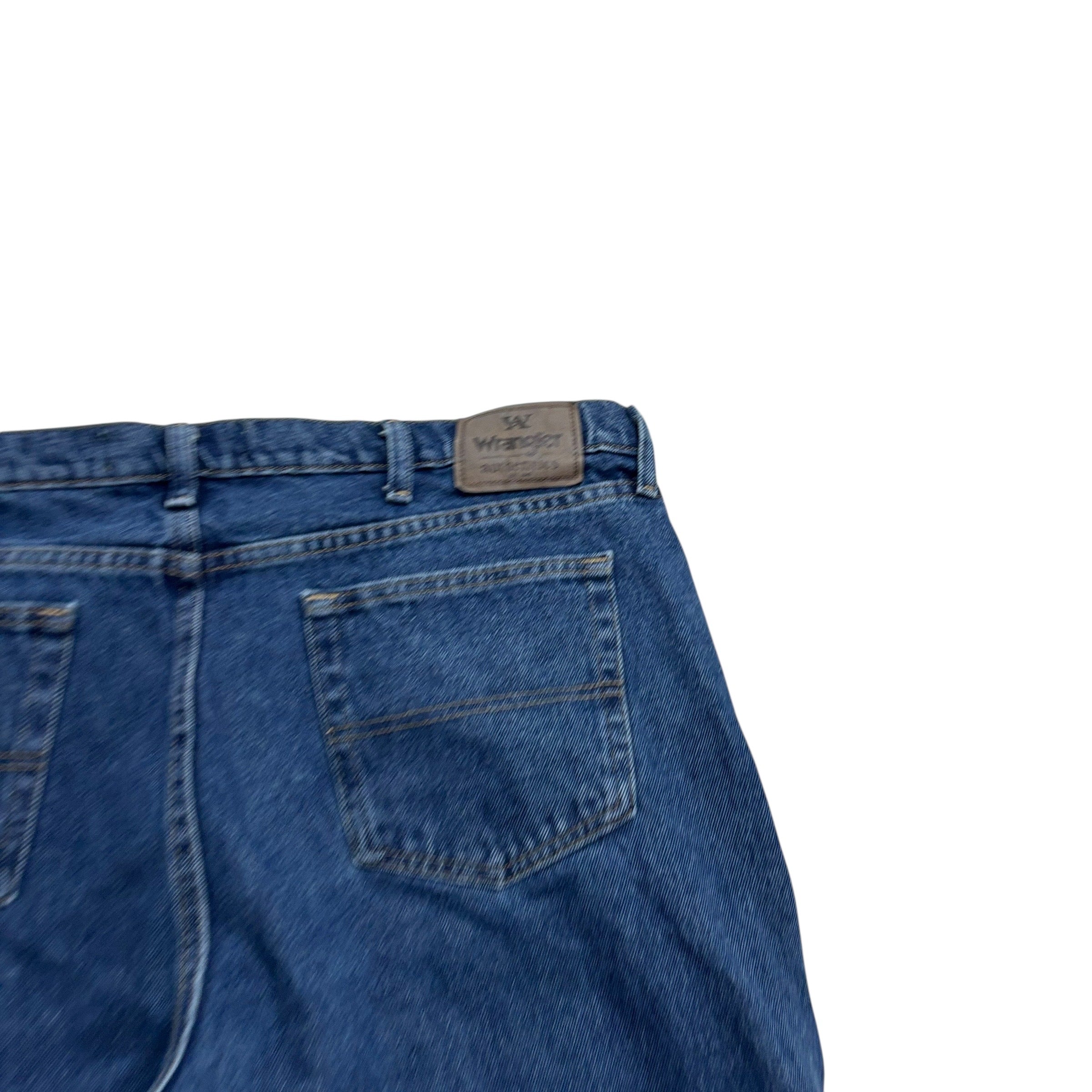 Wrangler Jeans W40 L32 Mens Mid Blue Relaxed Straight Fit Denim (E)