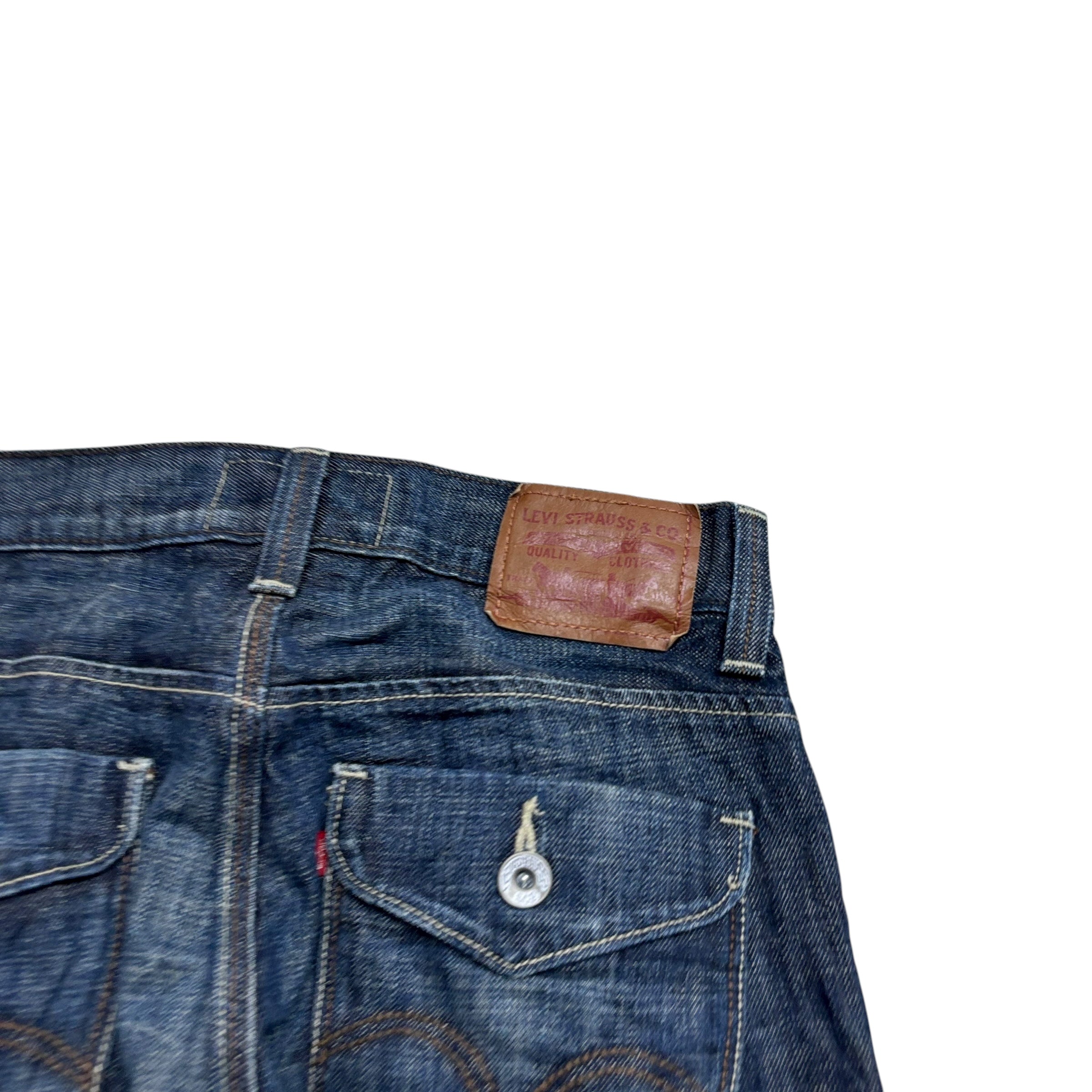 Levis 514 Jeans W30 L32 Mens Dark Blue Regular Straight Fit Vintage Denim (E)