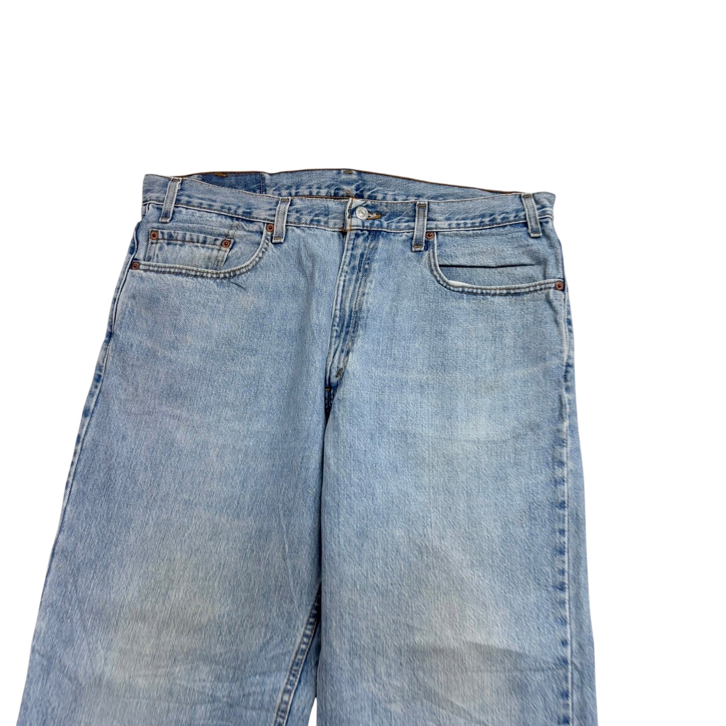 Levis 550 Jeans W38 L30 Mens Light Blue Relaxed Straight Made In USA Vintage