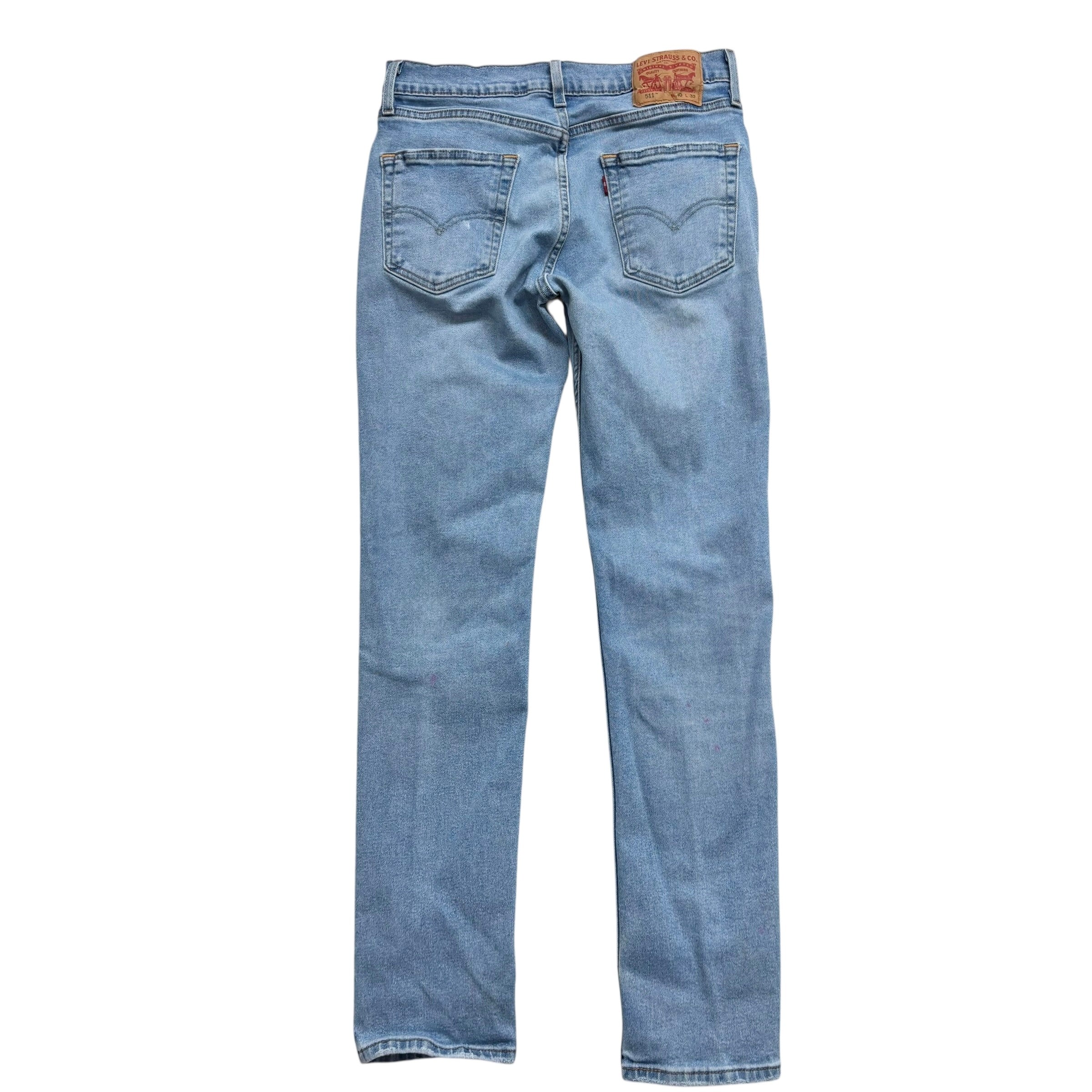 Levis 511 Jeans W30 L32 Mens Light Blue Slim Fit Stretch Denim (F)