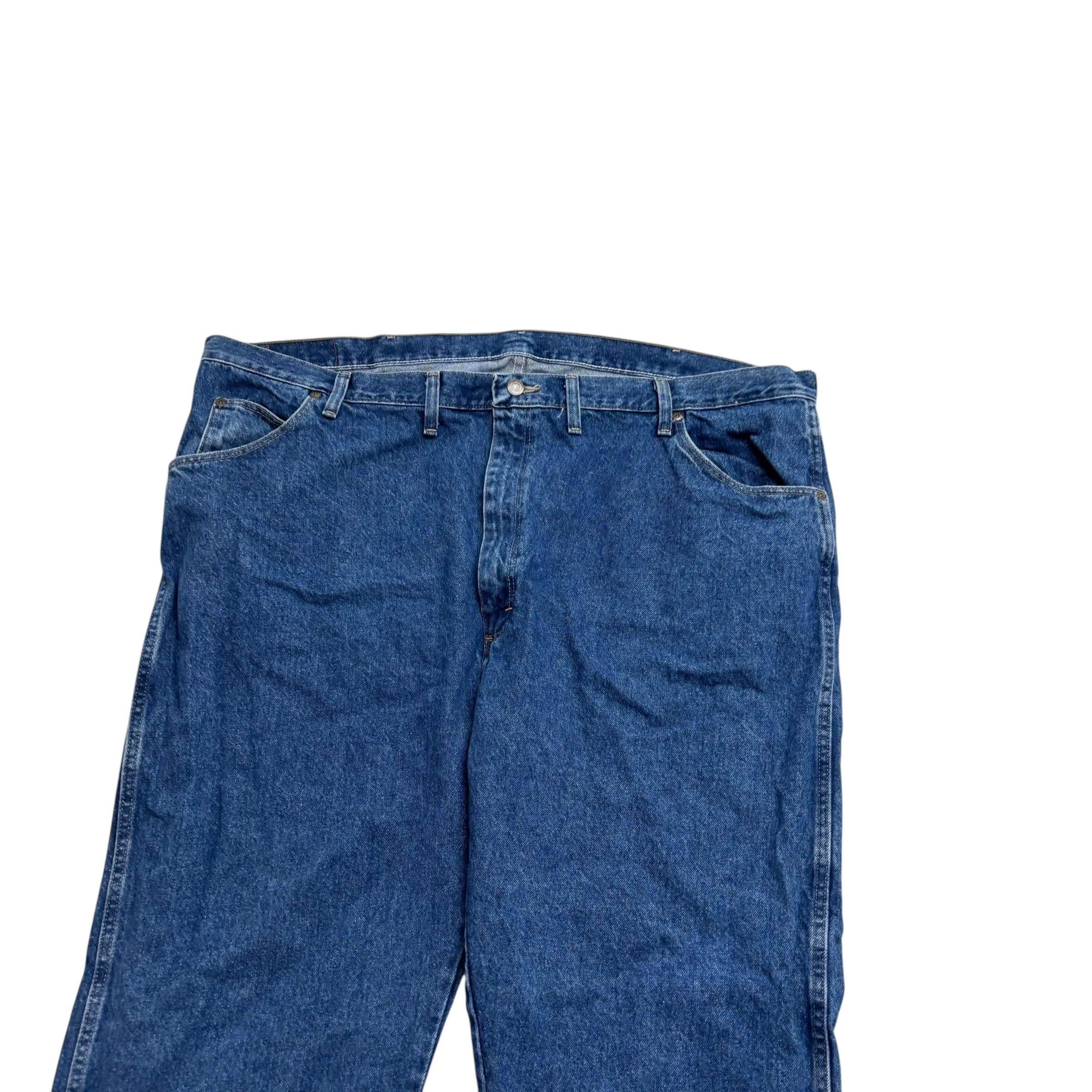 Wrangler Jeans W48 L32 Mens Mid Blue Regular Straight Fit Denim