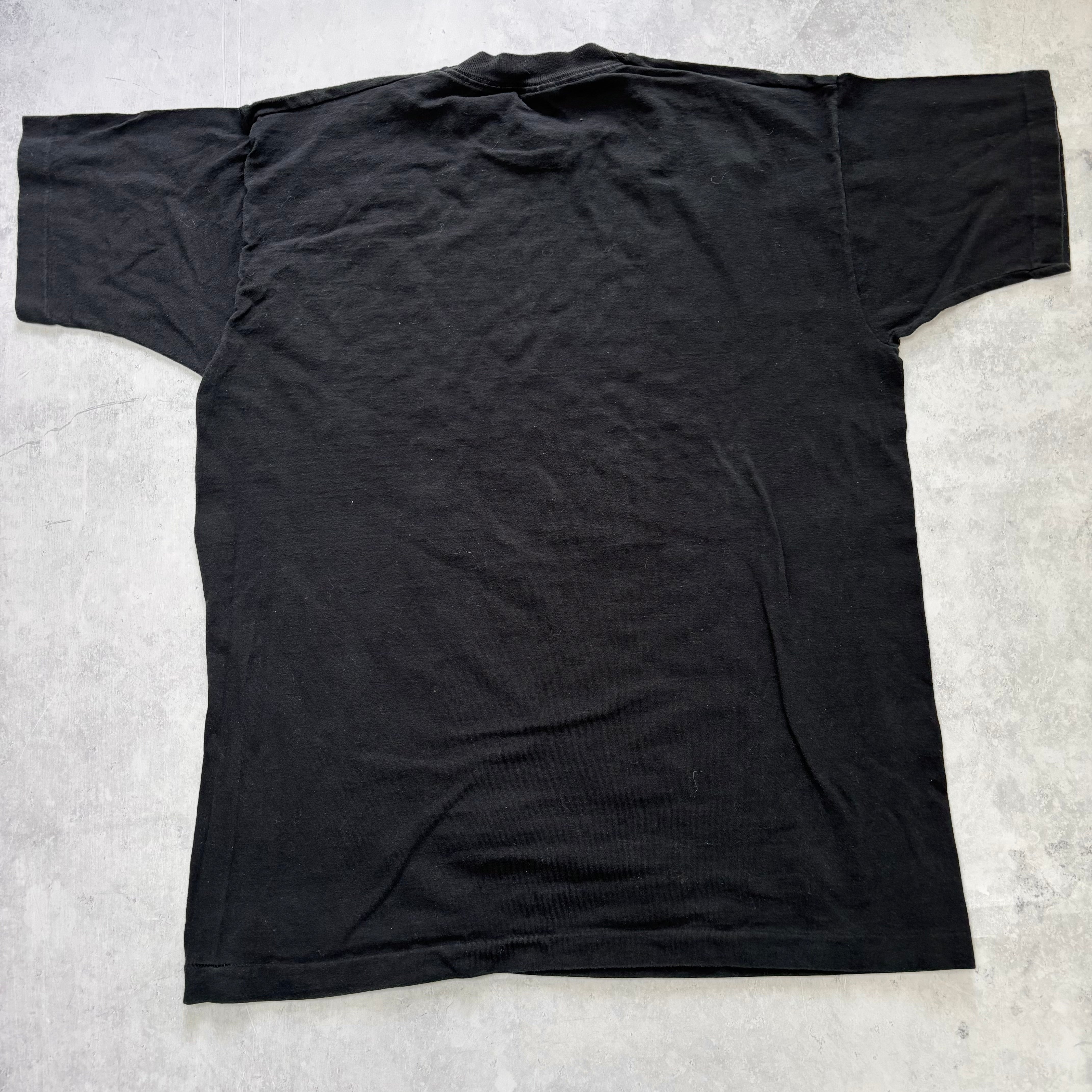Vintage T Shirt Mens XL Black Single Stitch Graphic Print 90s (E)