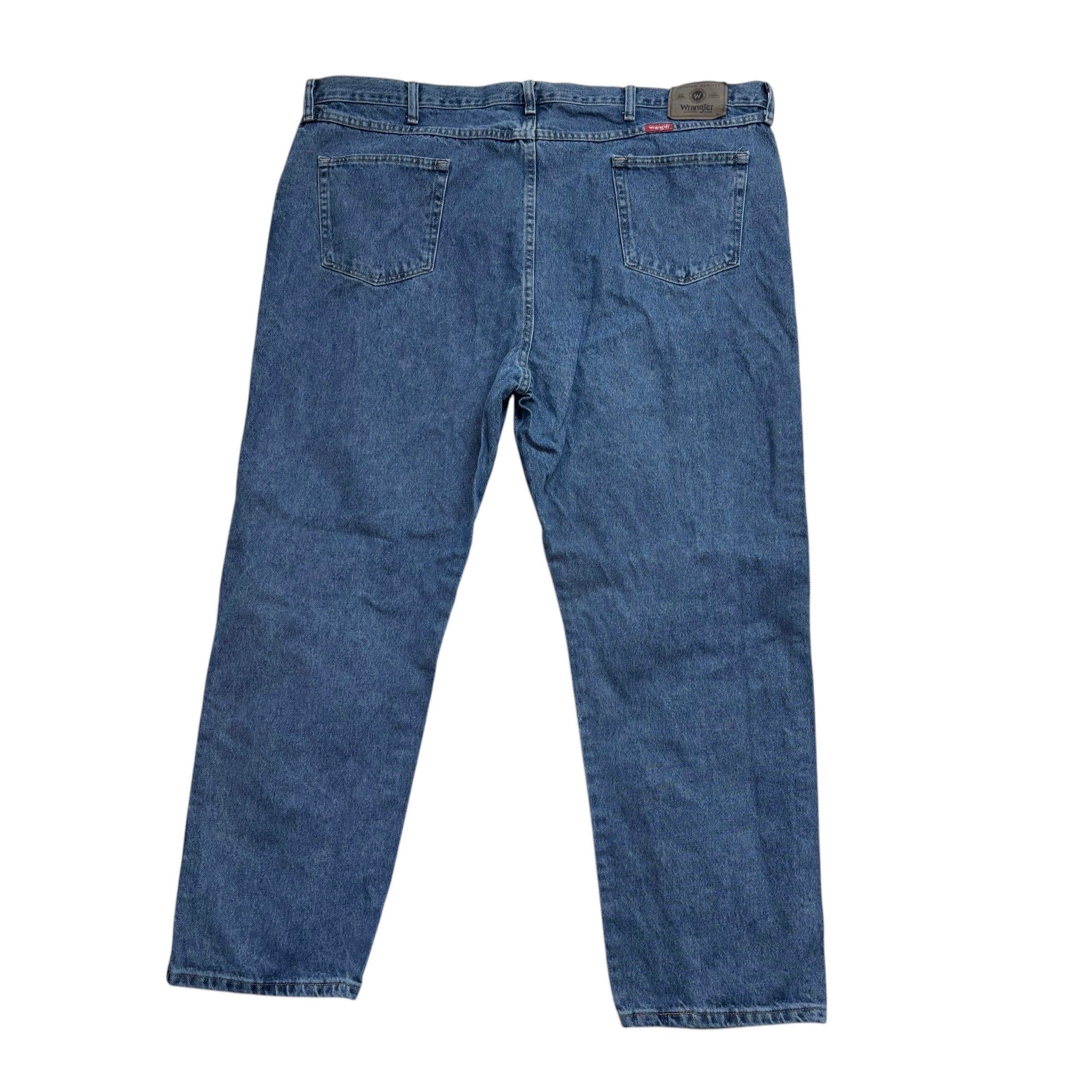 Wrangler Jeans W48 L30 Mens Mid Blue Regular Straight Fit Denim