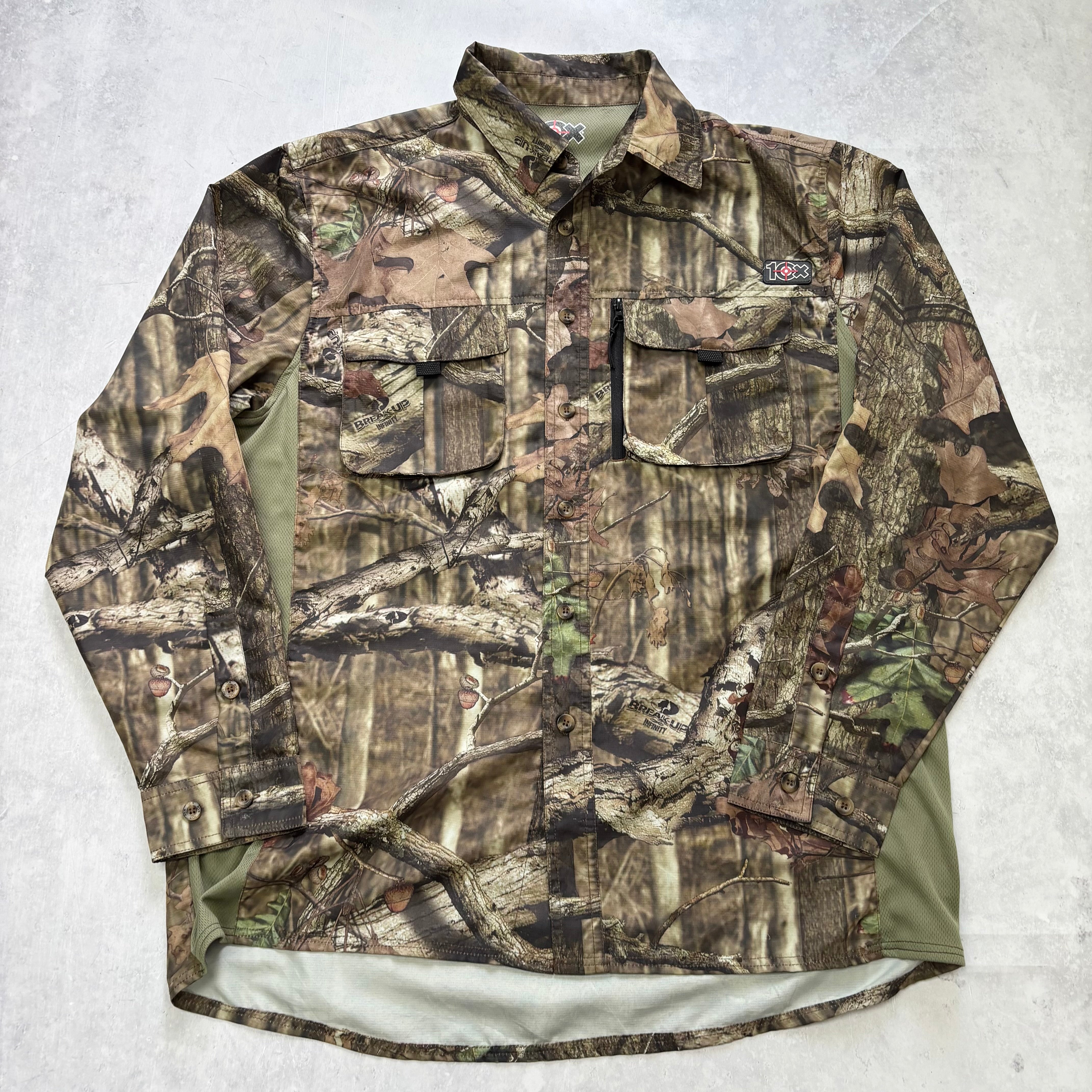 RealTree Shirt Mens Large Camo Hunting Polyester Lightweight (E)