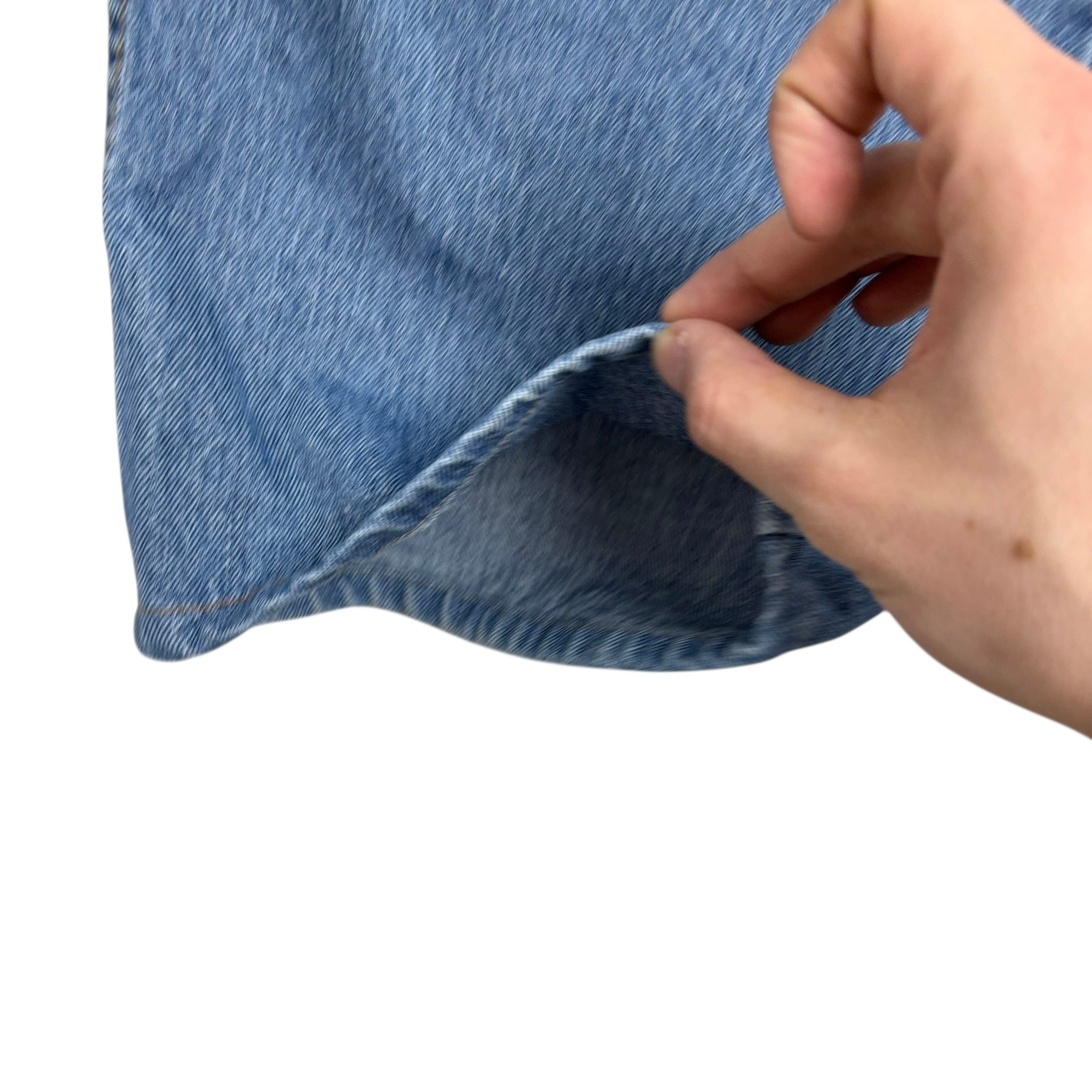 Levis 505 Jeans W40 L27 Mens Mid Blue Relaxed Straight Fit Vintage Denim (E)