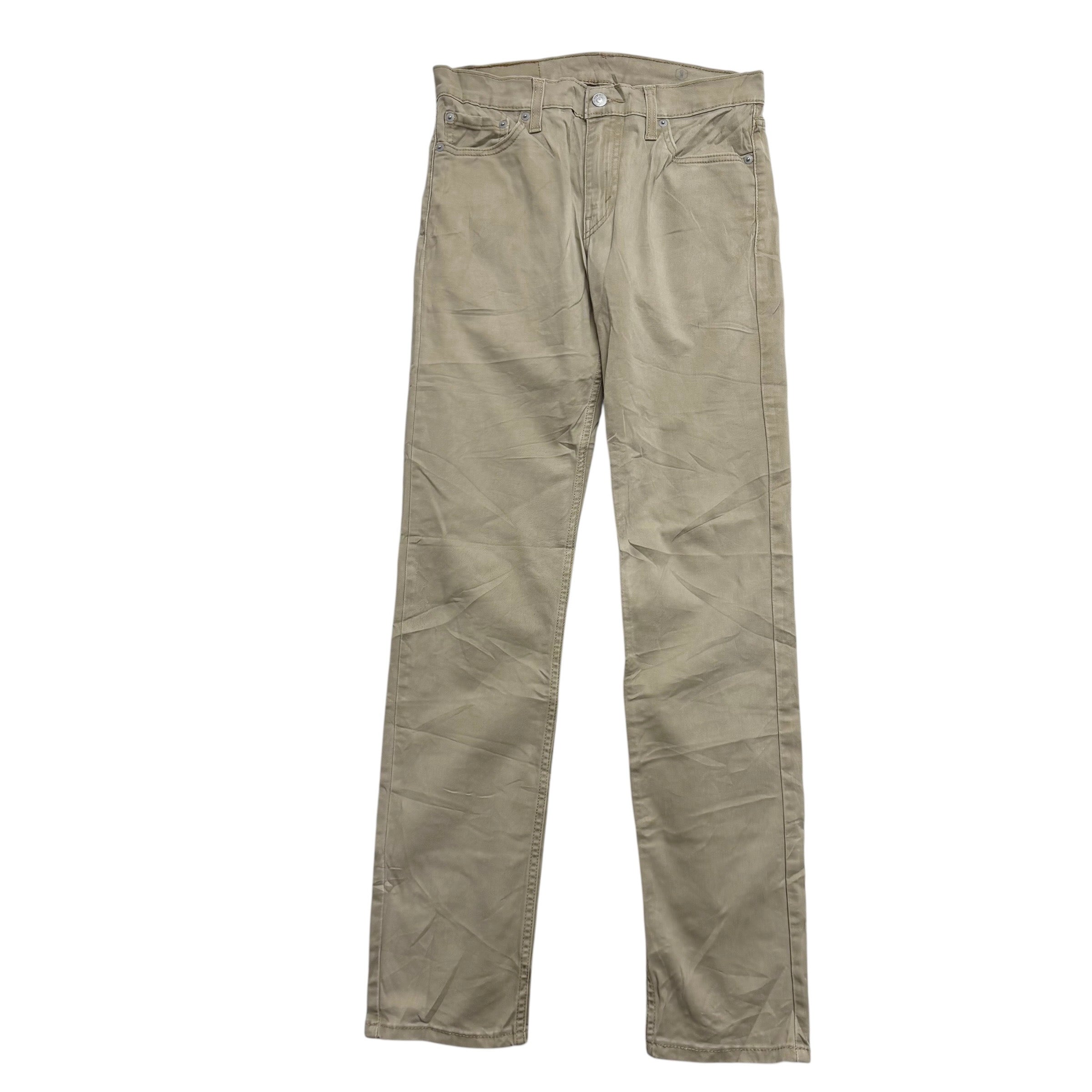 Levis 511 Trousers W30 L34 Mens Beige Slim Fit Stretch Pants (E)