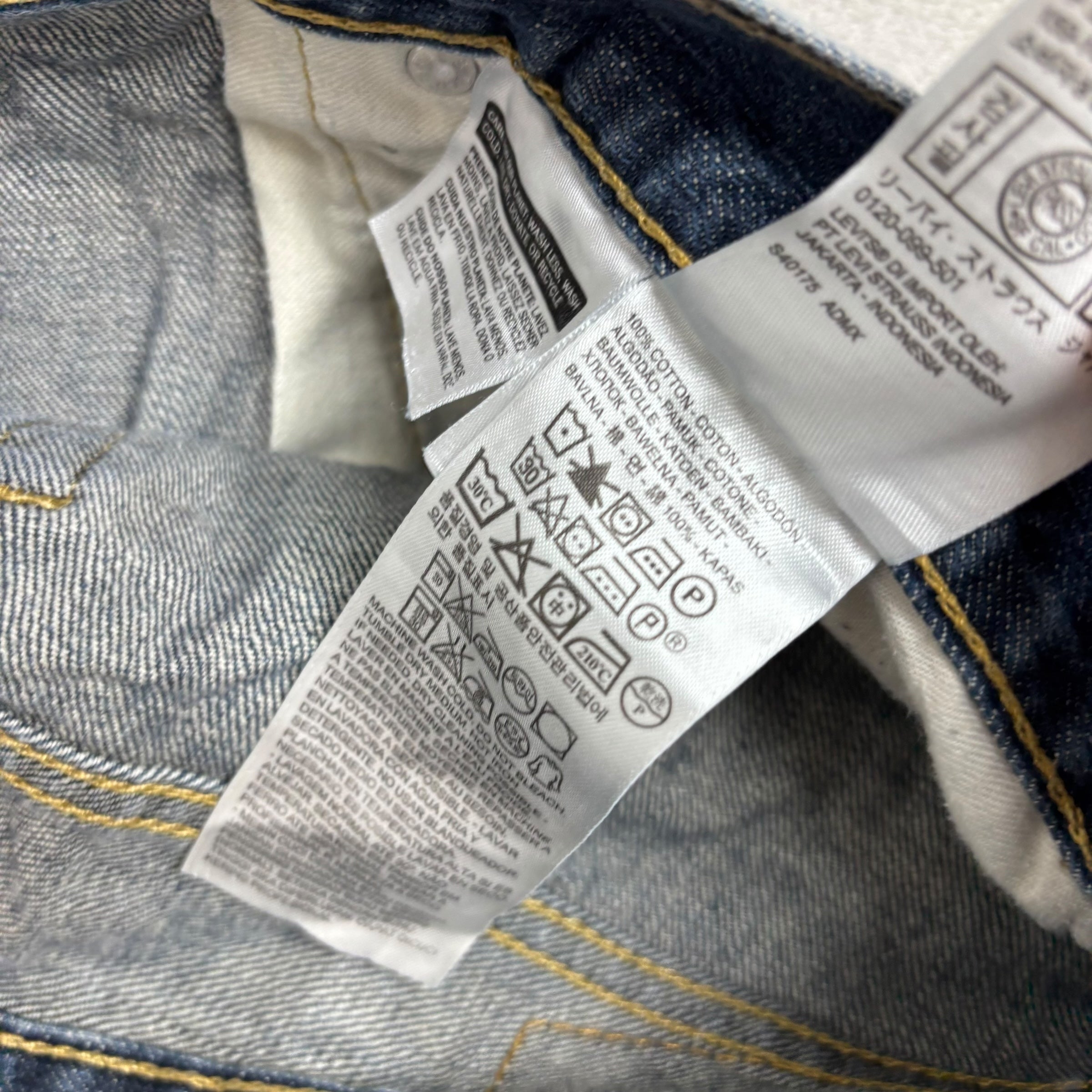 Levis 559 Jeans W38 L30 Mens Dark Blue Baggy Relaxed Straight Fit Denim