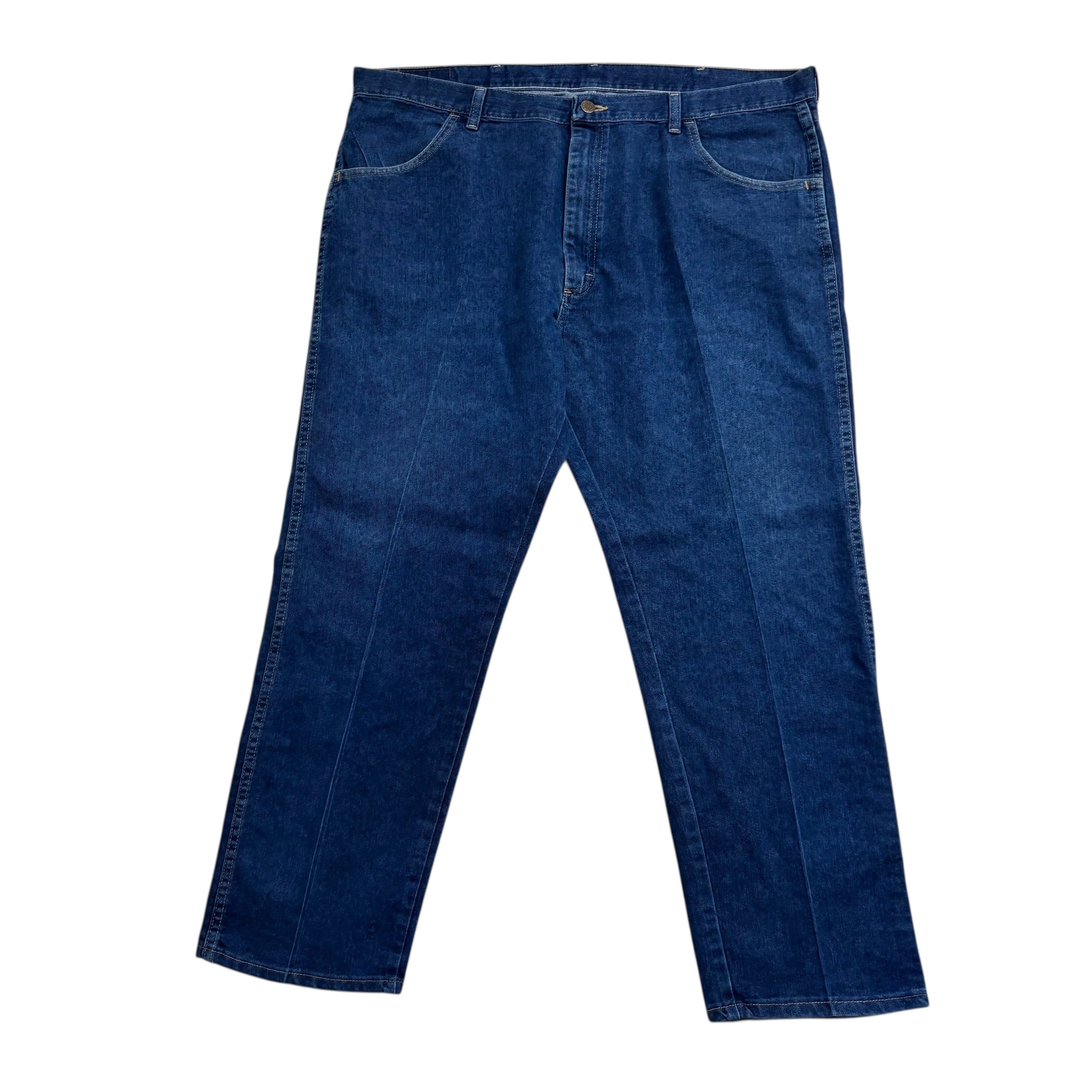 Wrangler Jeans W42 L29 Mens Dark Blue Regular Straight Fit Denim