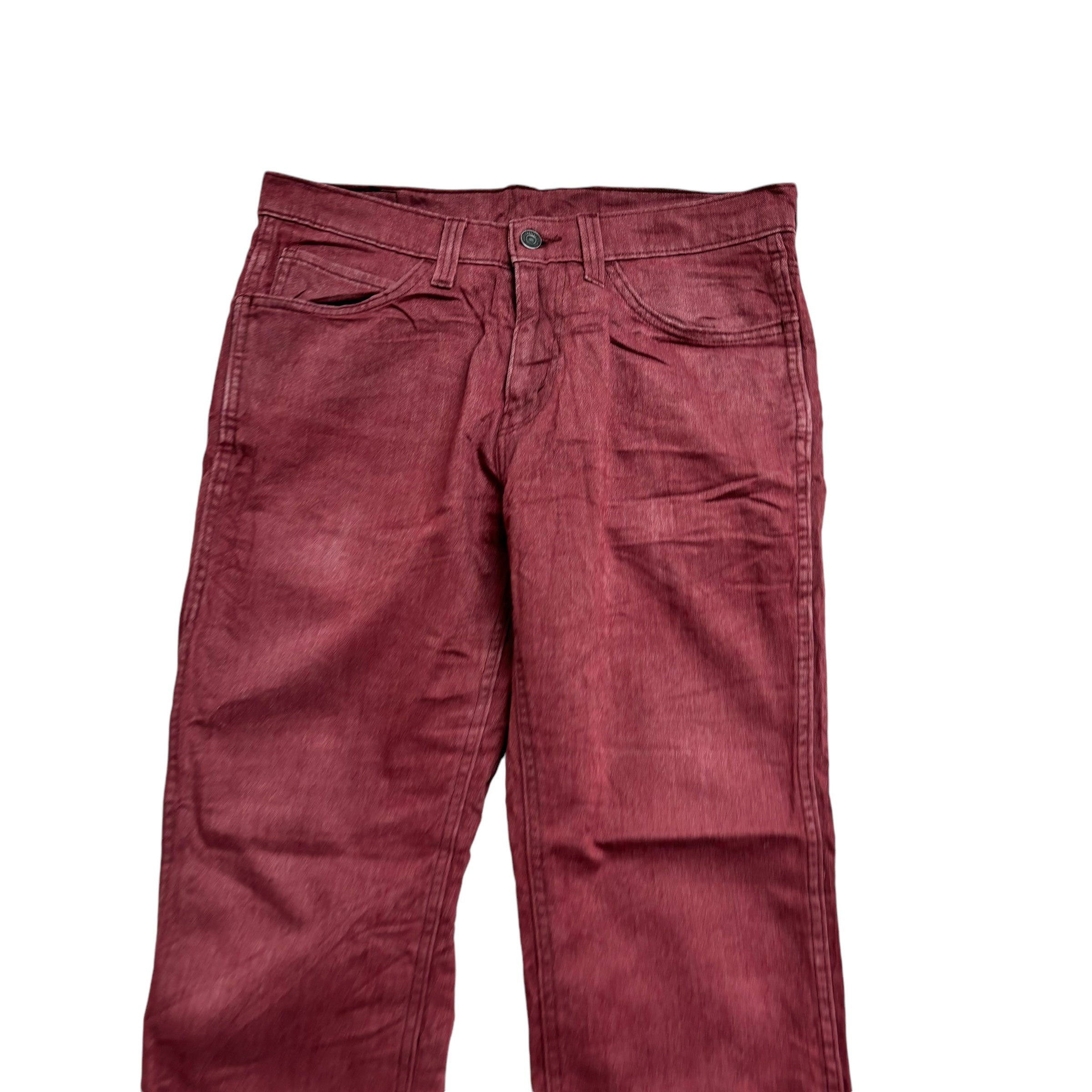 Levis 541 Trousers W31 L29 Mens Burgundy Red Athletic Tapered Fit Cotton Pants