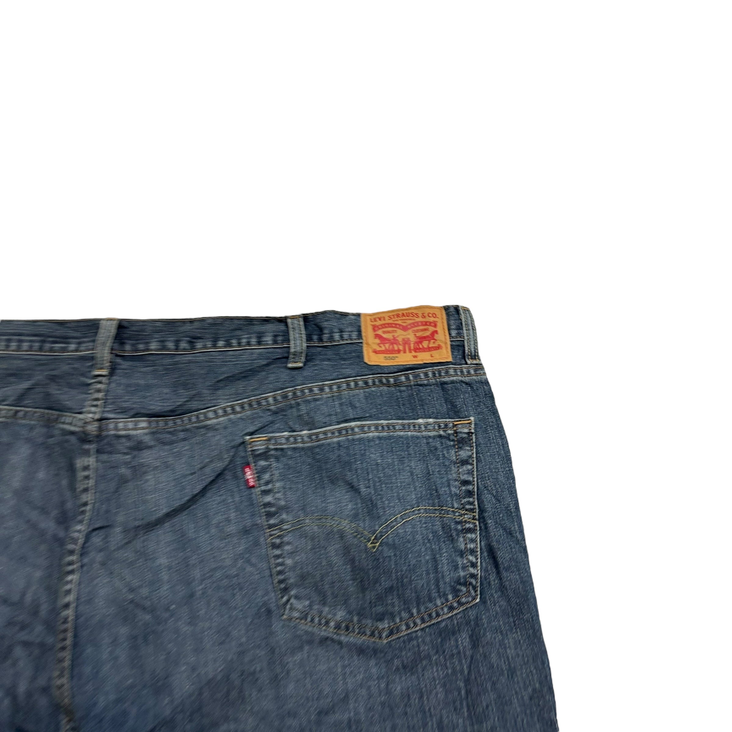 Levis 550 Jeans W52 L28 Mens Dark Blue Baggy Relaxed Straight Fit Denim (E)