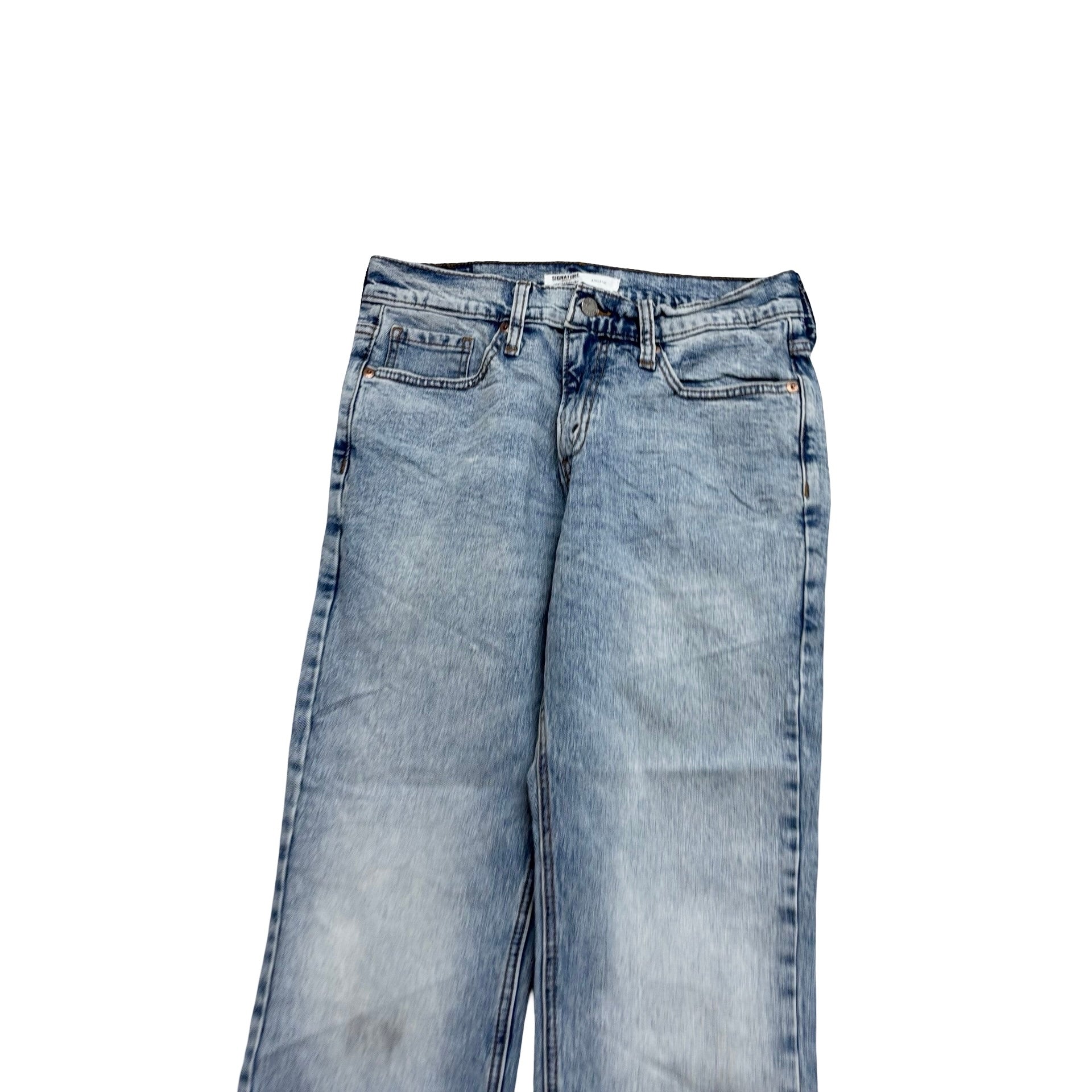 Levis Signature Jeans W29 L29 Mens Light Blue Athletic Tapered Fit Stretch Denim