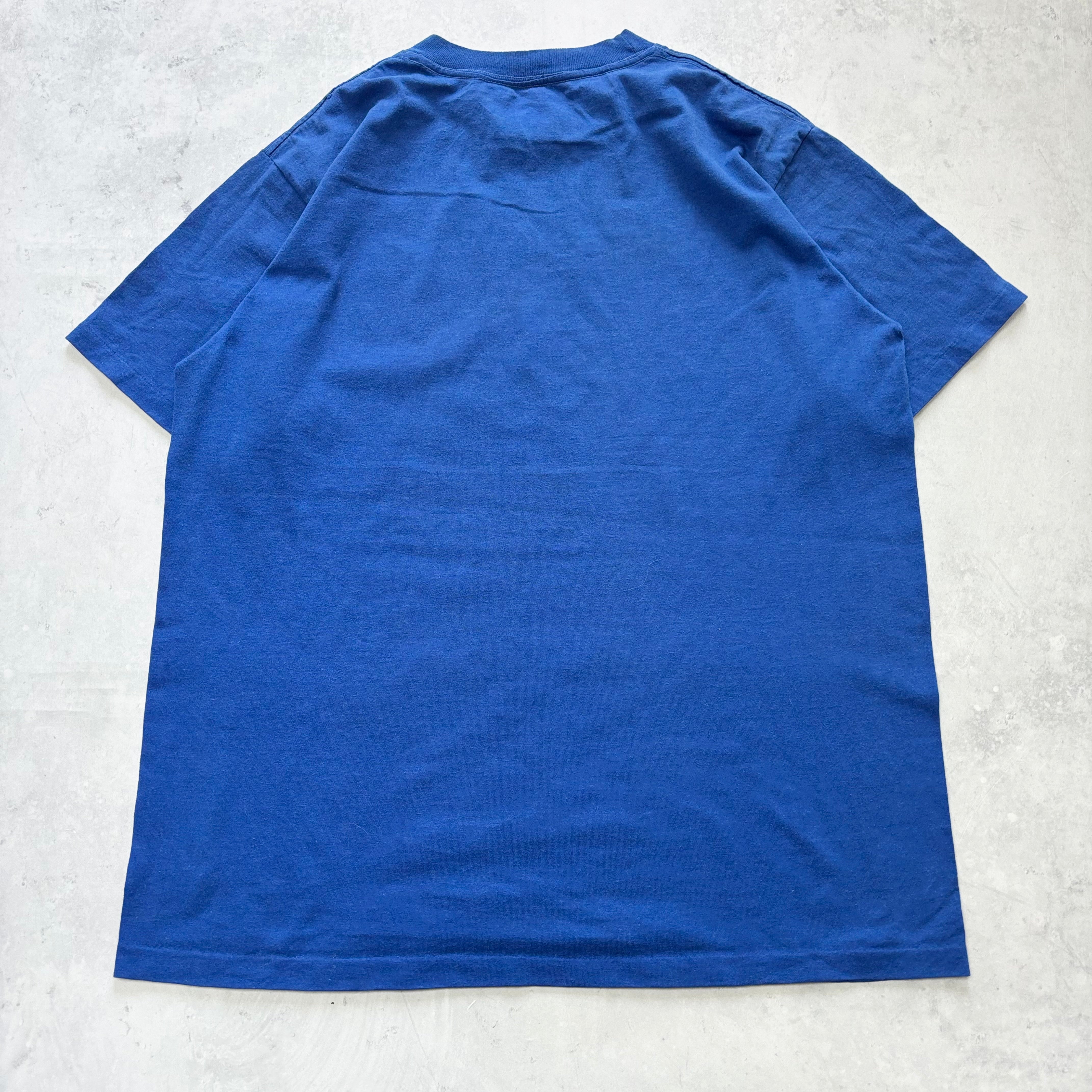 Vintage T Shirt Mens XL Blue Single Stitch Graphic Print 90s USA Tourist