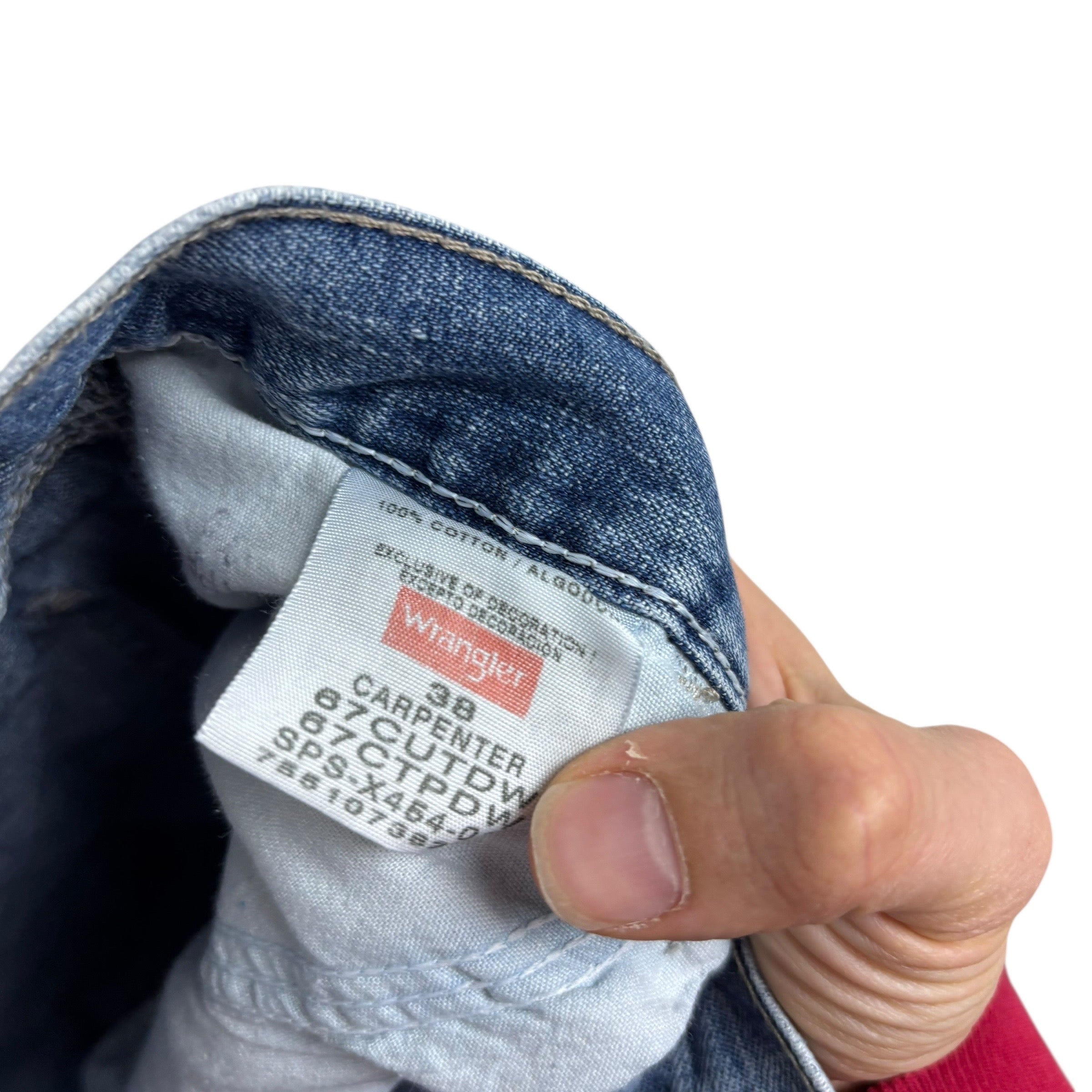 Wrangler Baggy Jorts W38 Mens Mid Blue Denim Shorts Relaxed Fit Carpenter (E)