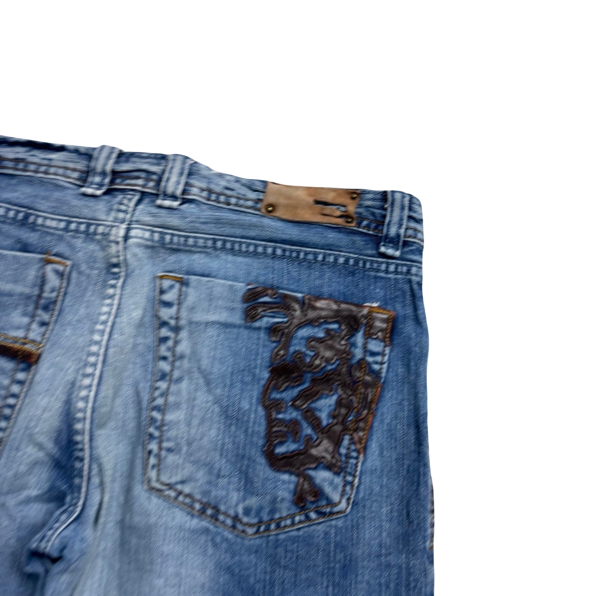 Diesel Kulter Jeans W33 L33 Mens Mid Blue Relaxed Straight Fit Y2K Vintage