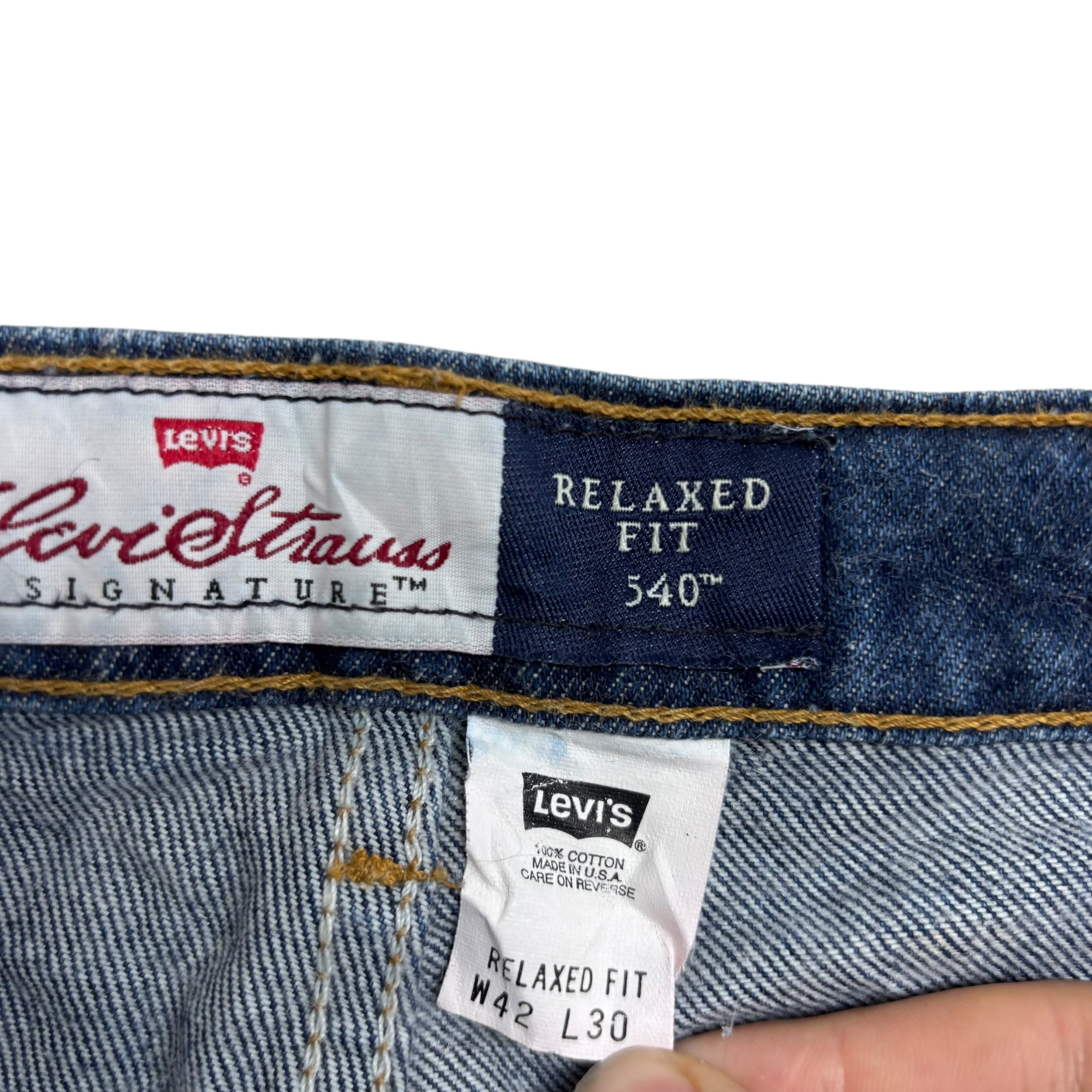 Levis 540 Jeans W40 L30 Mens Dark Blue Relaxed Tapered Vintage Made In USA