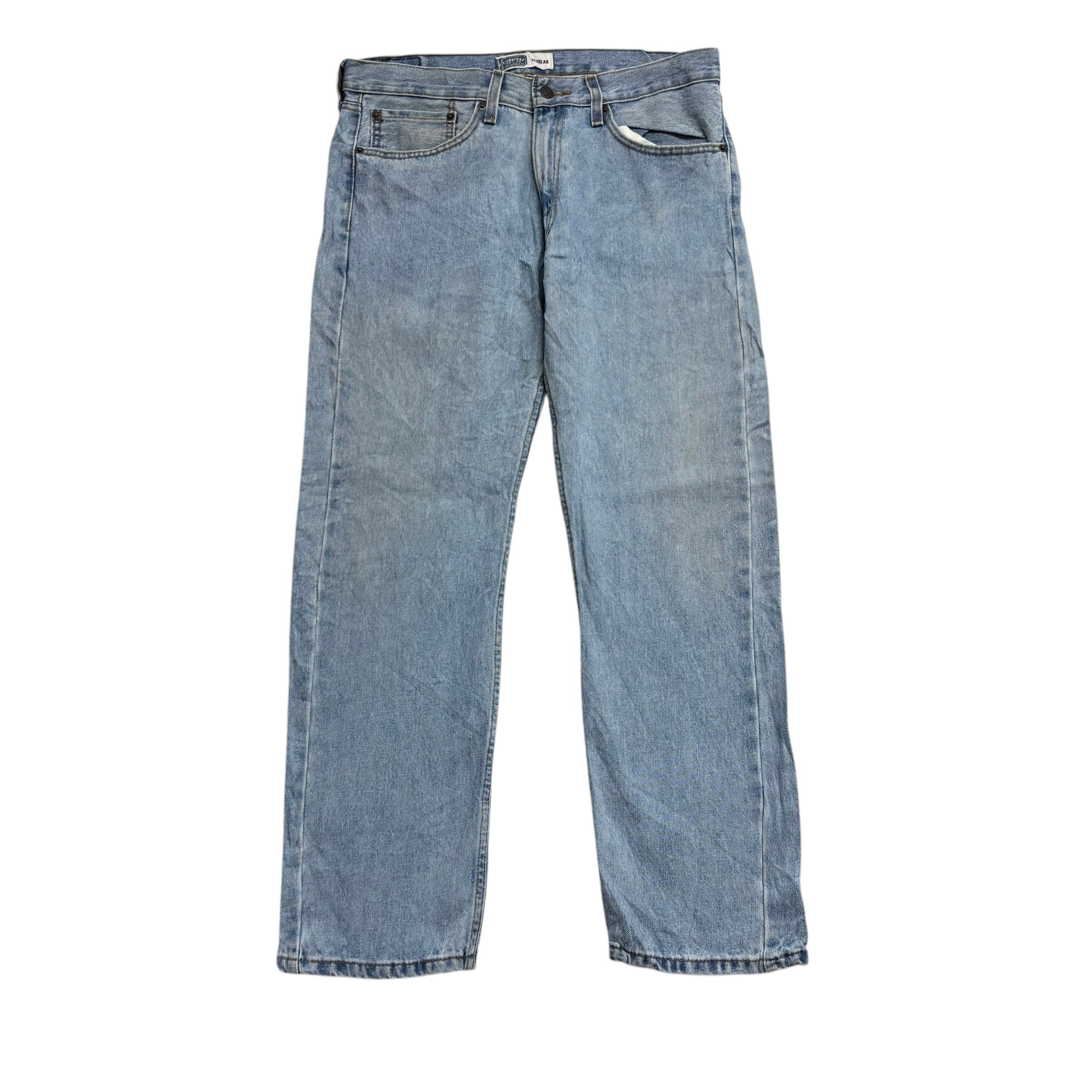 Levis Signature Jeans W34 L30 Mens Light Blue Regular Straight Fit Vintage Denim