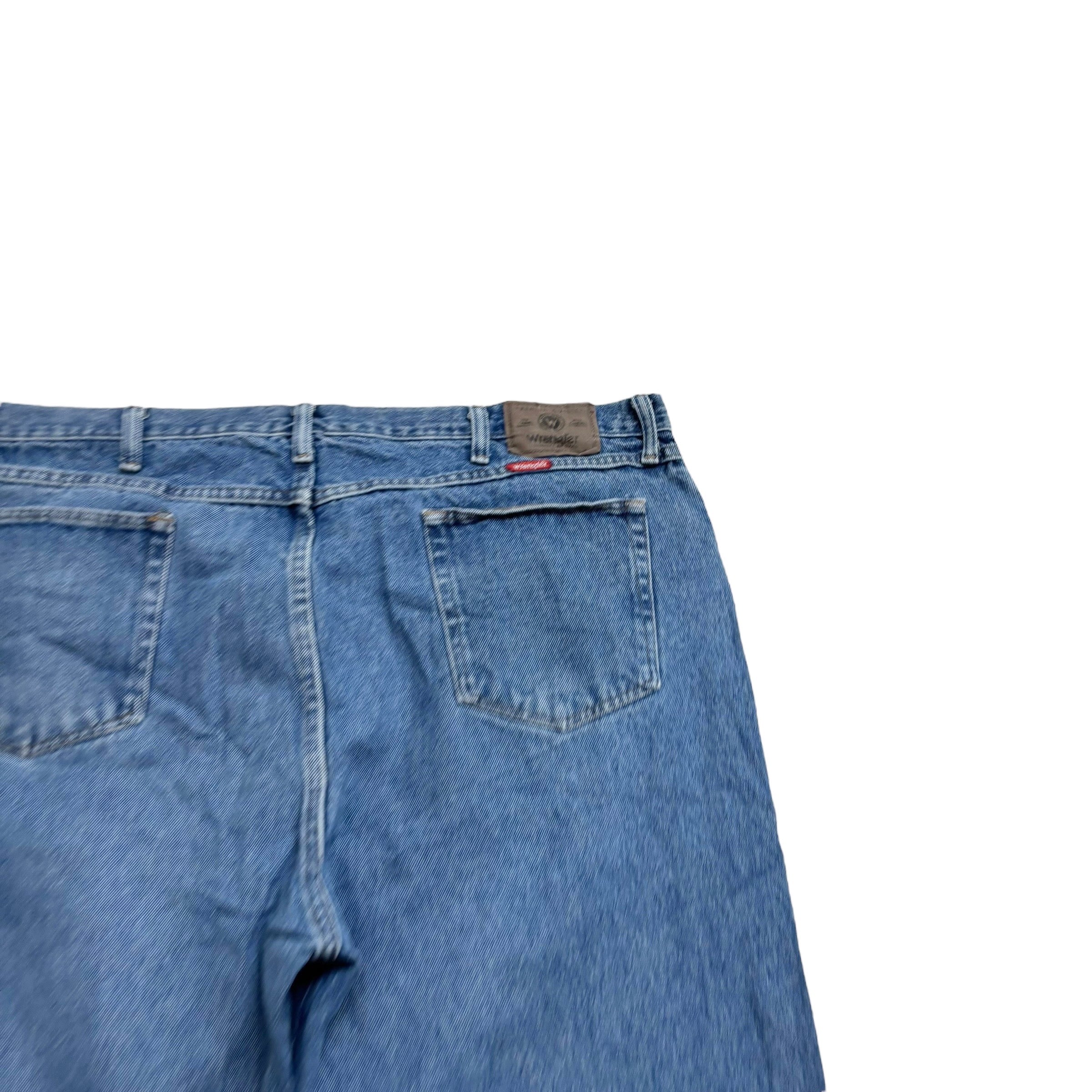 Wrangler Jeans W44 L29 Mens Light Blue Regular Straight Fit Vintage Denim (E)