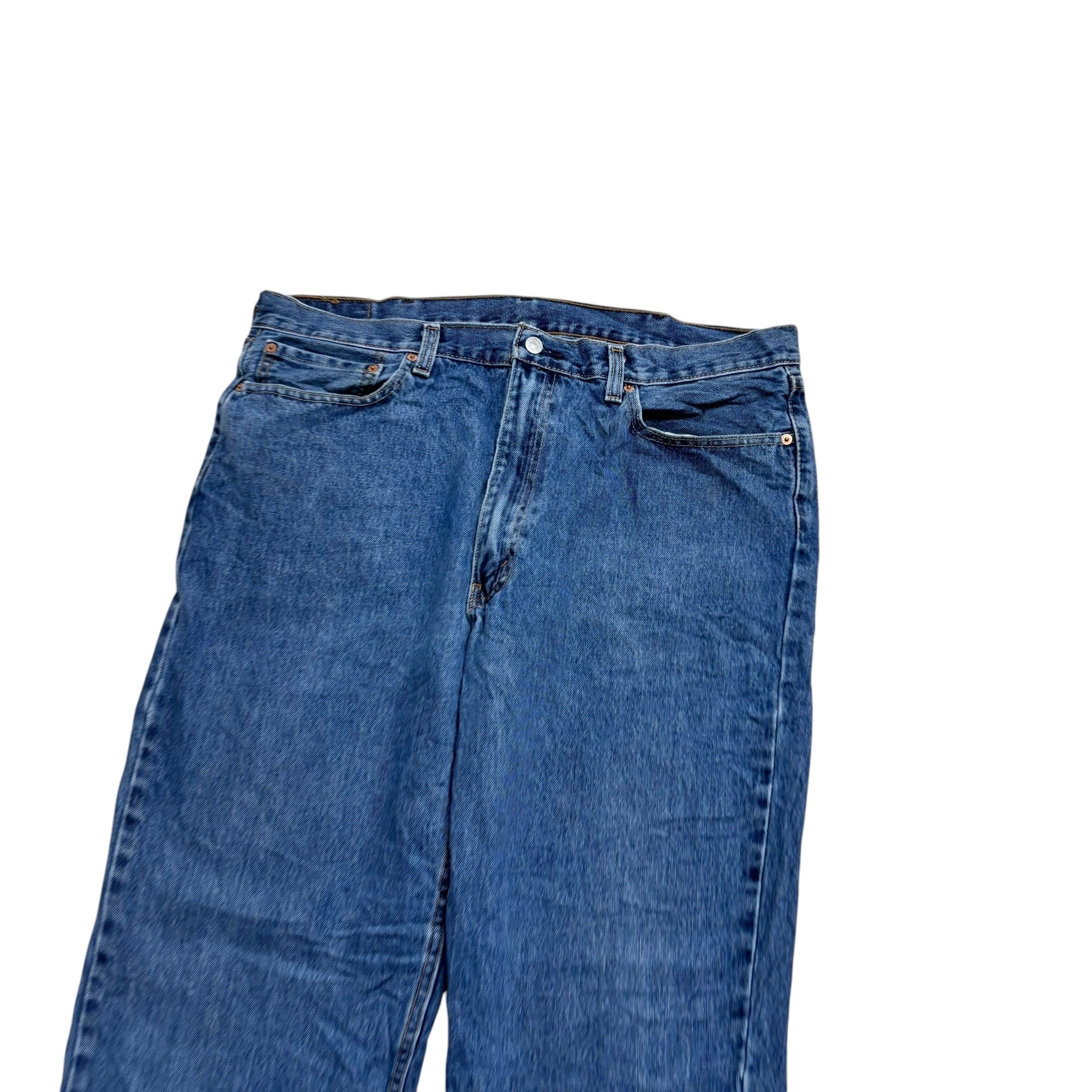 Levis 550 Jeans W38 L30 Mens Mid Blue Baggy Relaxed Straight Fit Denim