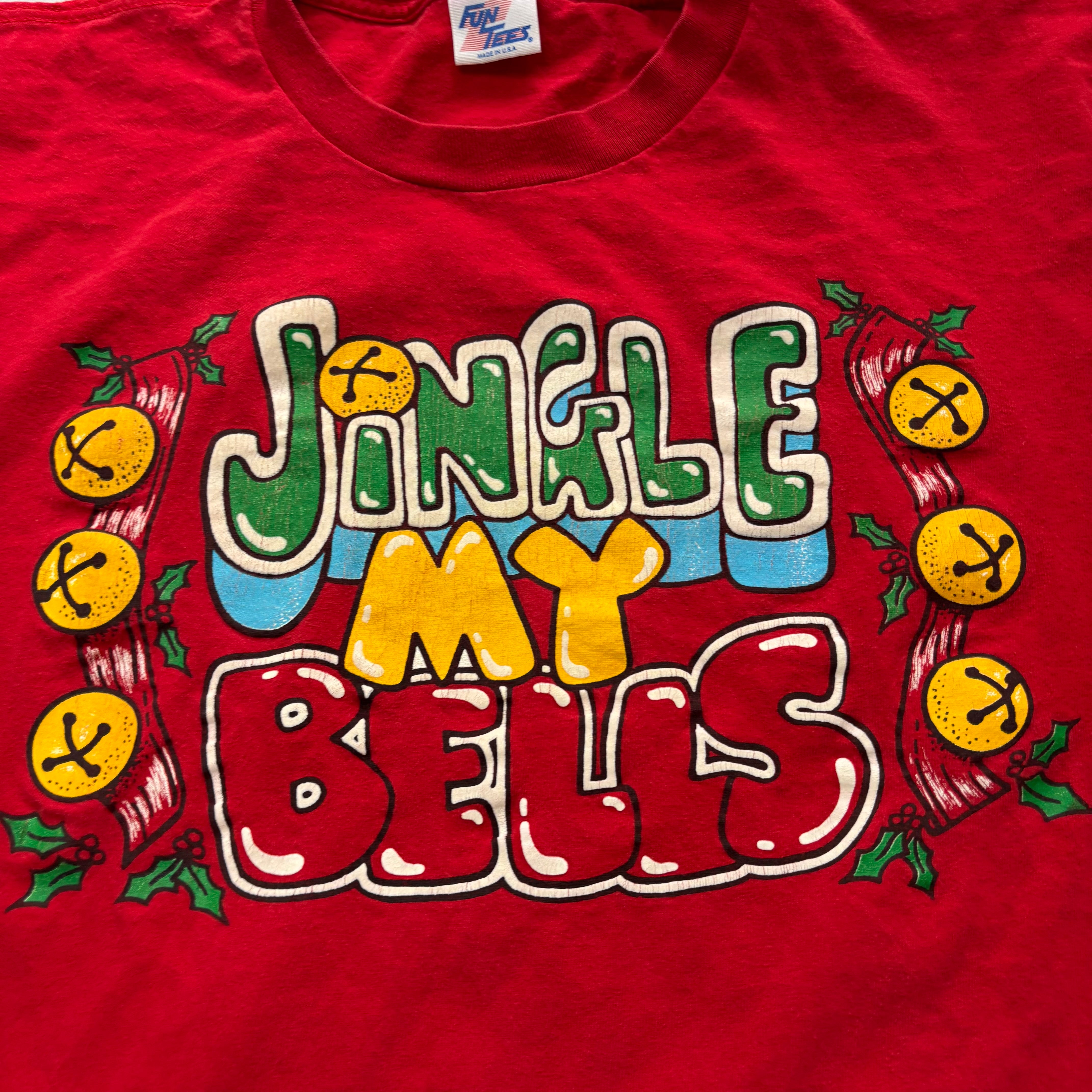 Vintage T Shirt Mens Medium Red Single Stitch Graphic Print 90s (E)