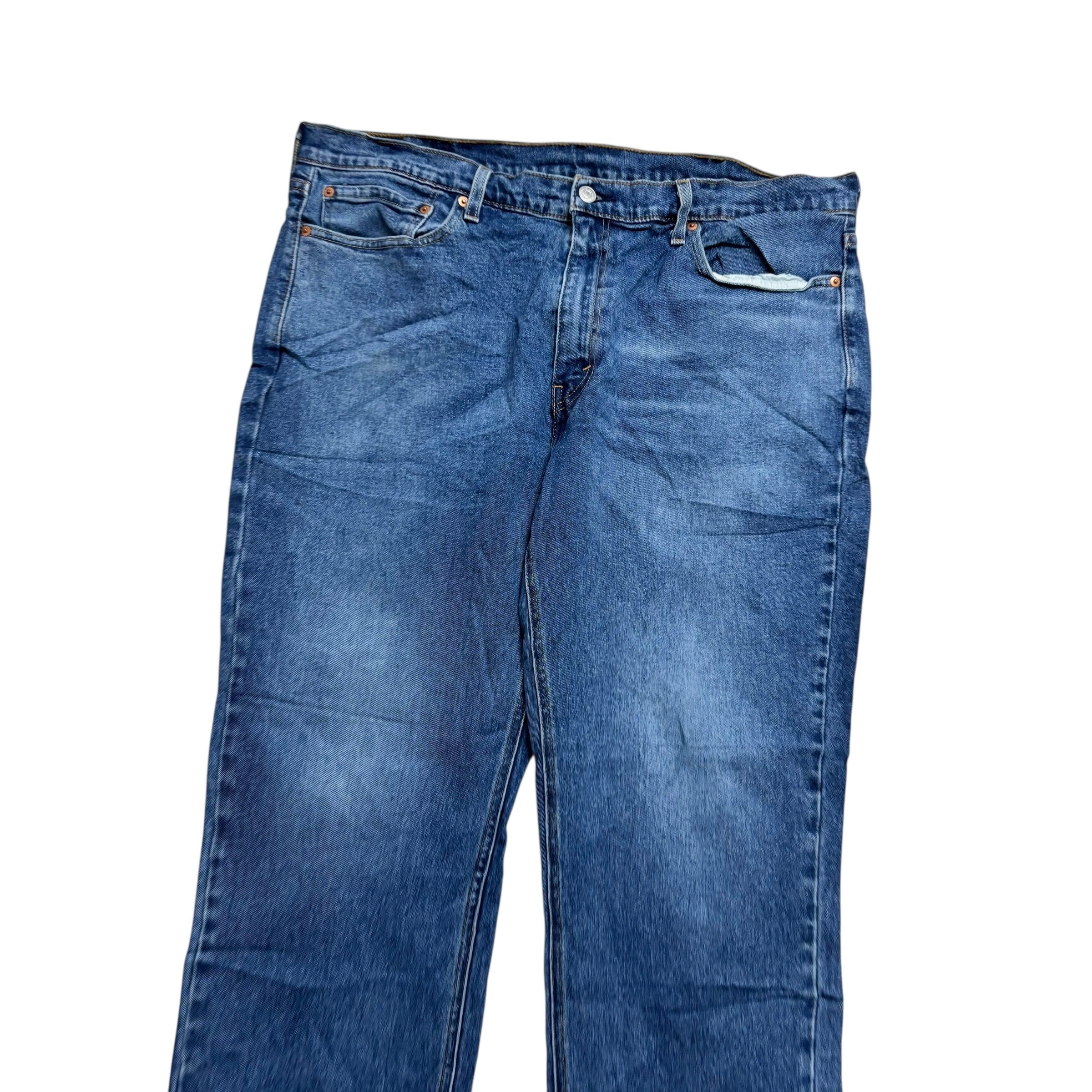 Levis 541 Jeans W39 L32 Mens Mid Blue Athletic Tapered Fit Stretch Denim (E)