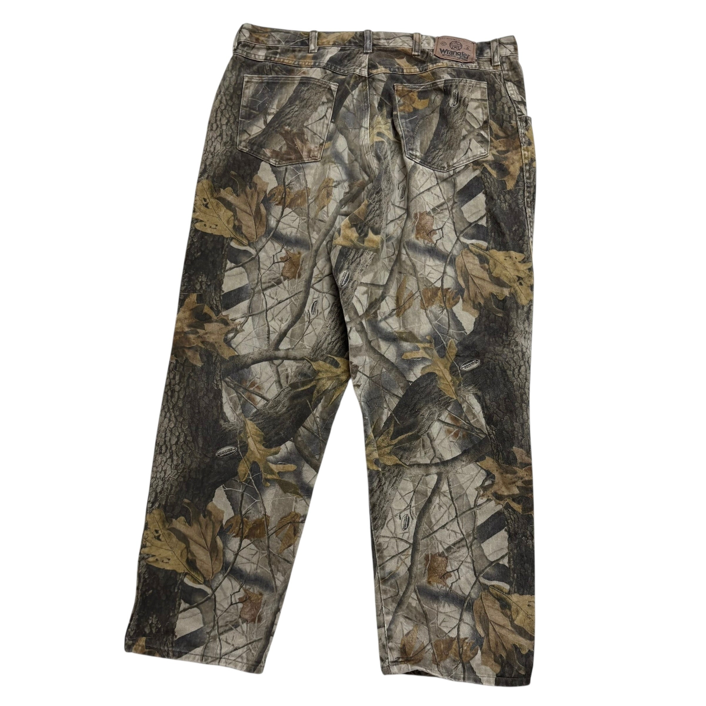 Wrangler RealTree Jeans W40 L30 Mens Double Knee Vintage Relaxed Fit (F)