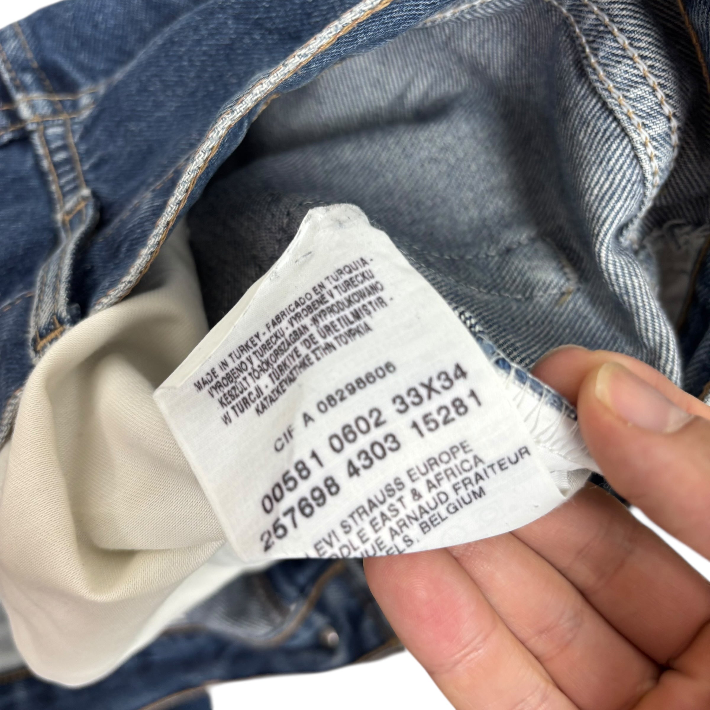 Levis 581 Jeans W33 L31 Mens Mid Blue Regular Straight Fit Vintage Denim