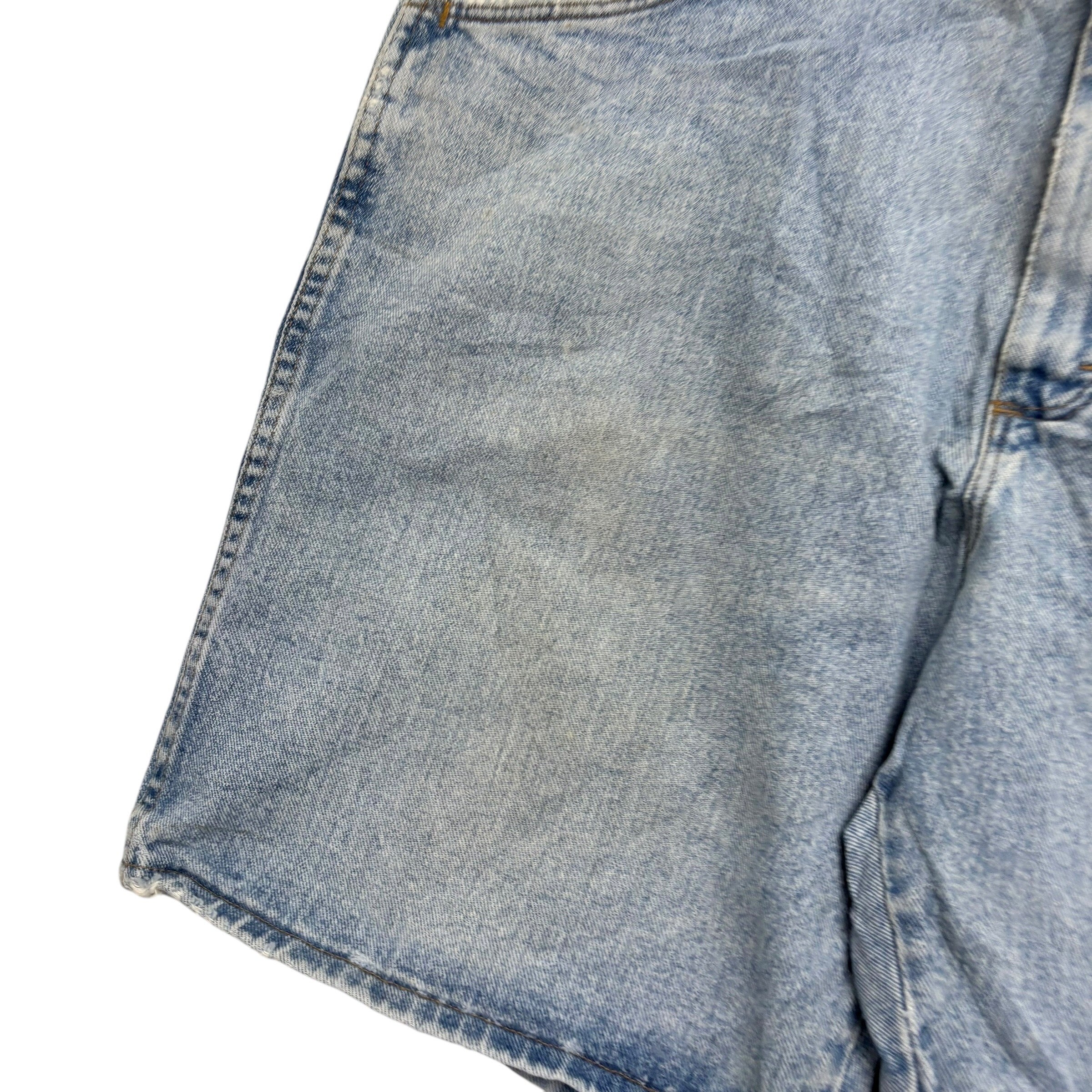 Vintage Wrangler Baggy Jorts W38 Mens Denim Shorts Light Blue Relaxed Fit
