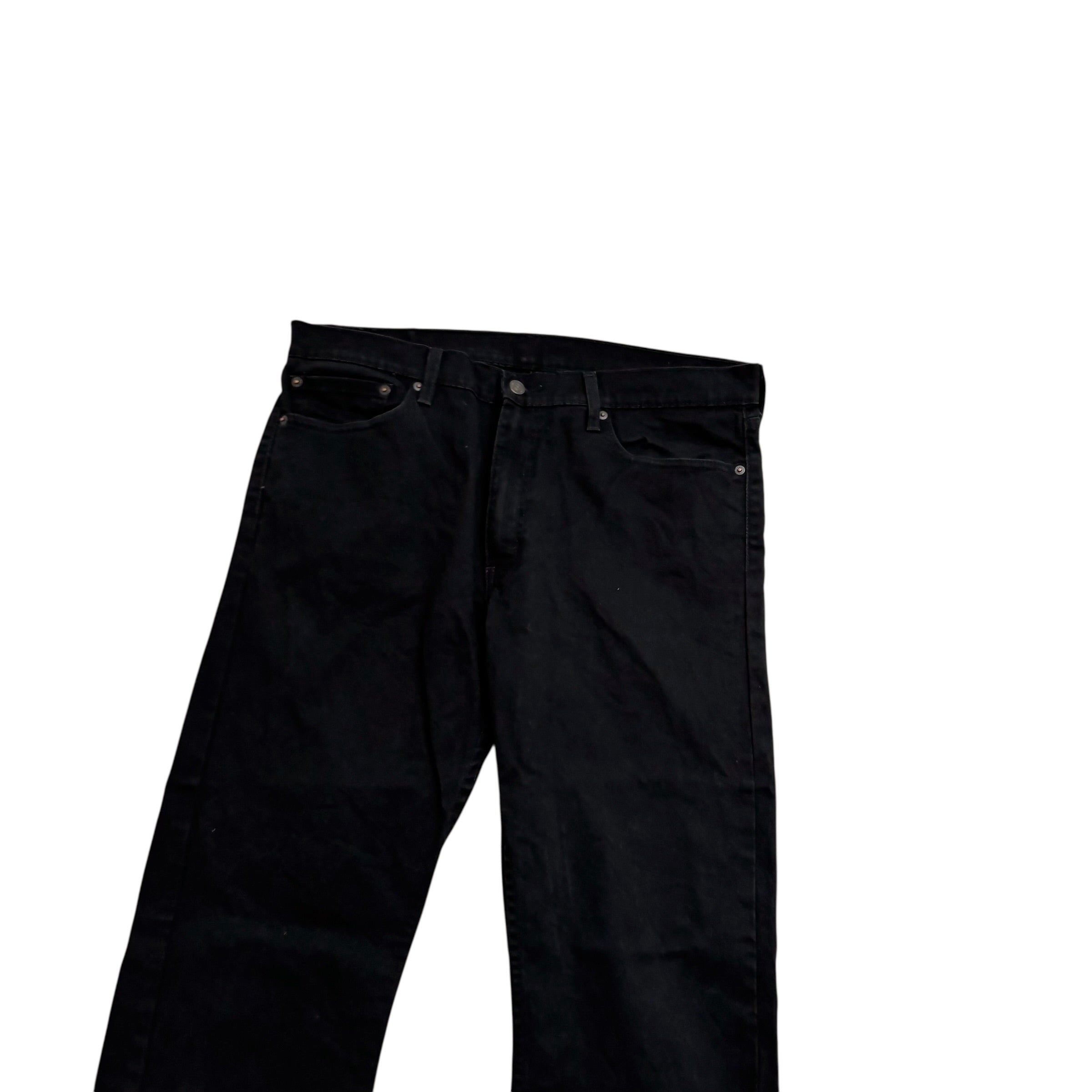 Levis 513 Jeans W36 L32 Mens Black Slim Straight Fit Stretch Denim (E)