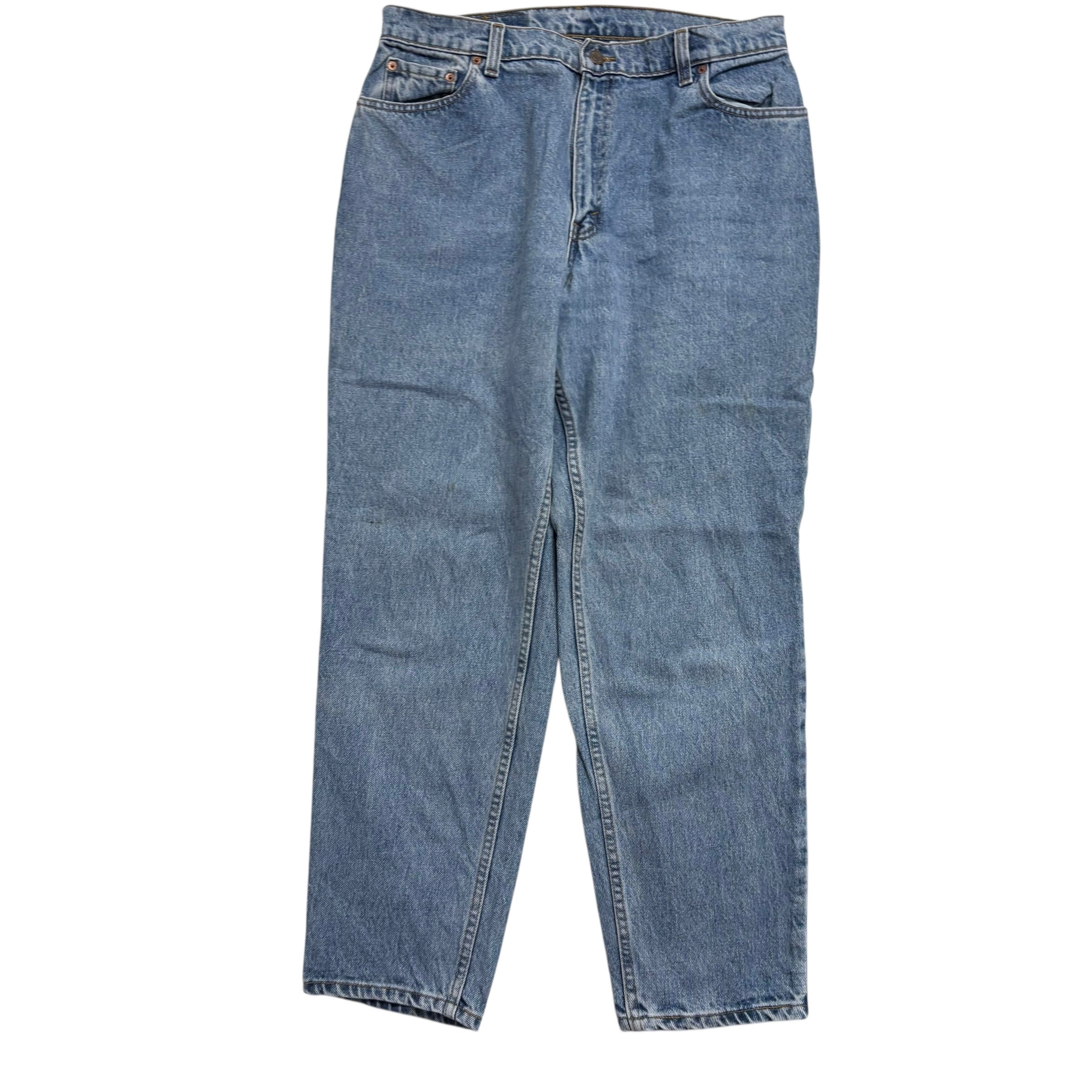 Levis 550 Jeans W34 L30 Womens Light Blue Relaxed Tapered Fit Vintage