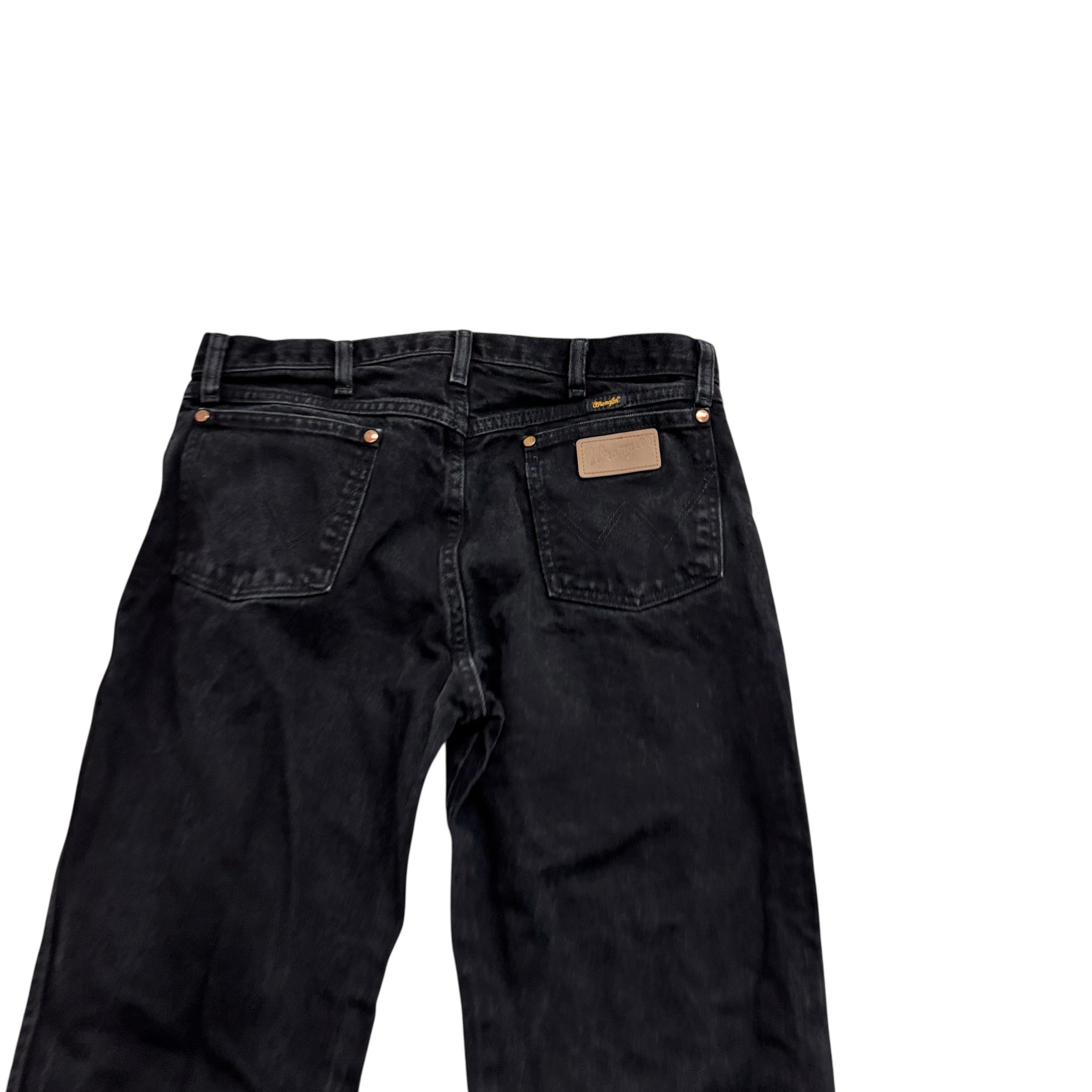 Wrangler Jeans Cowboy Cut W33 L33 Mens Black 13MWZ Original Fit Denim (F)