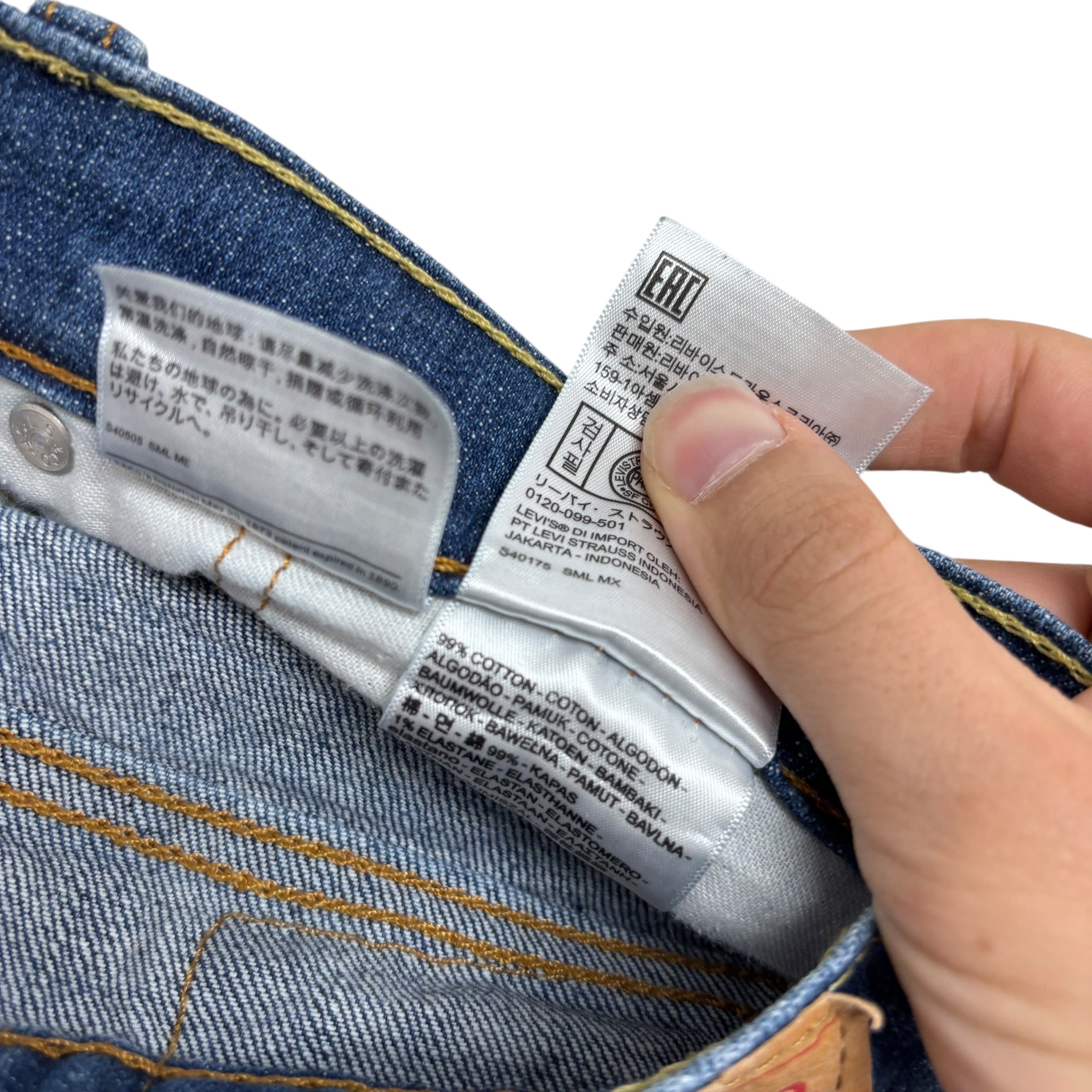 Levis 514 Jeans W40 L34 Mens Mid Blue Regular Straight Fit Stretch Denim (E)