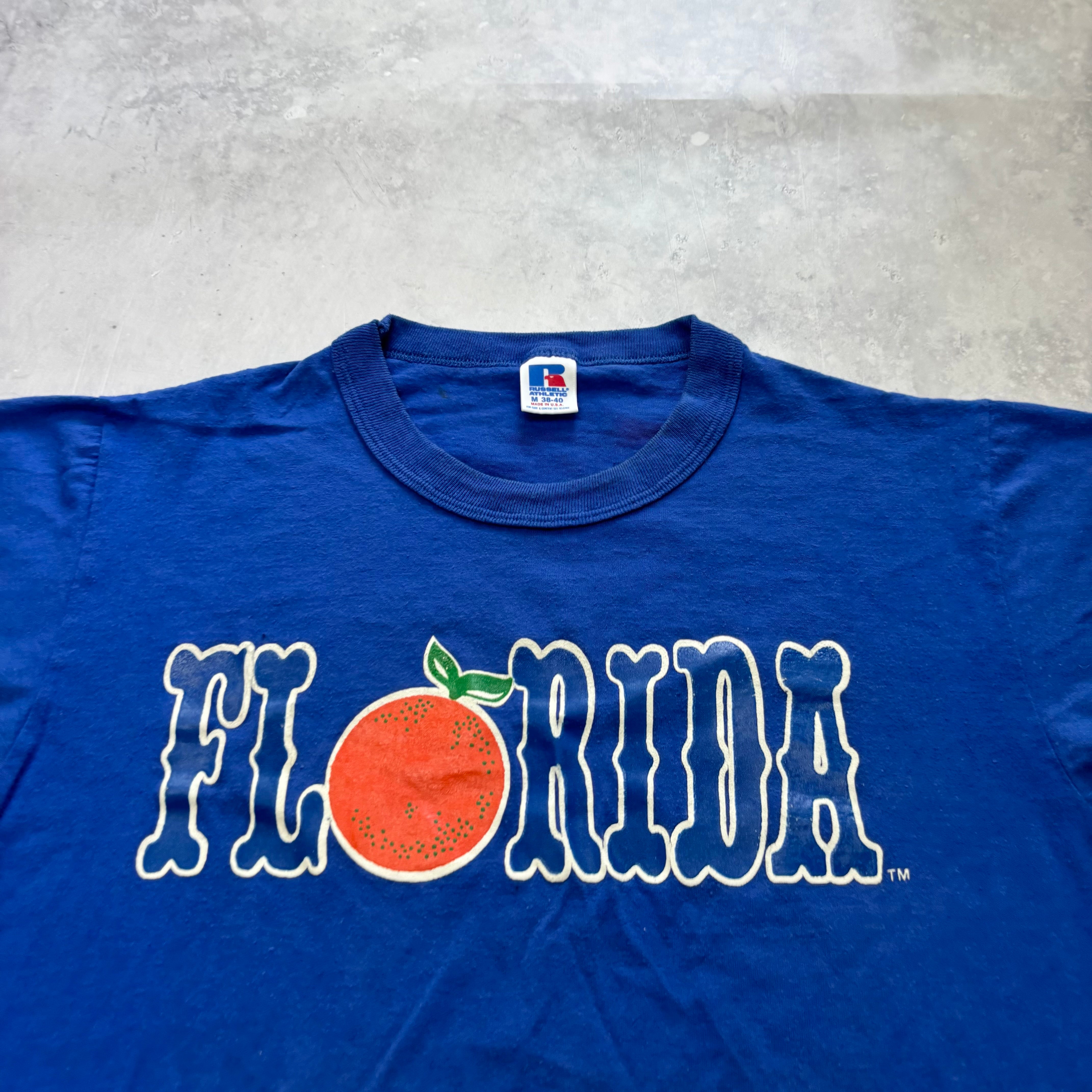 Vintage T Shirt Mens Medium Blue Single Stitch Graphic Print 90s Tourist