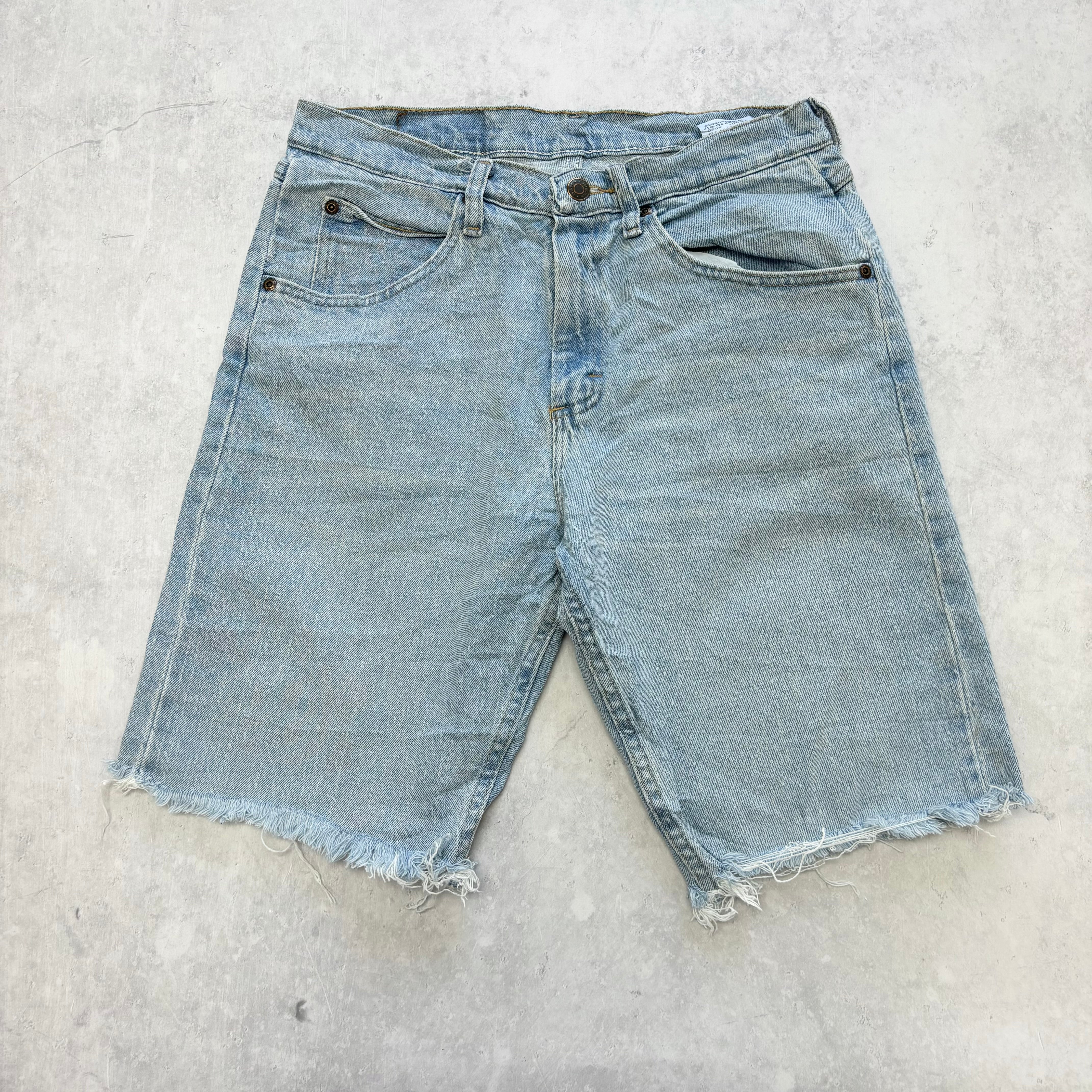 Vintage Wrangler Jorts W30 Mens Denim Shorts Light Blue Regular Fit