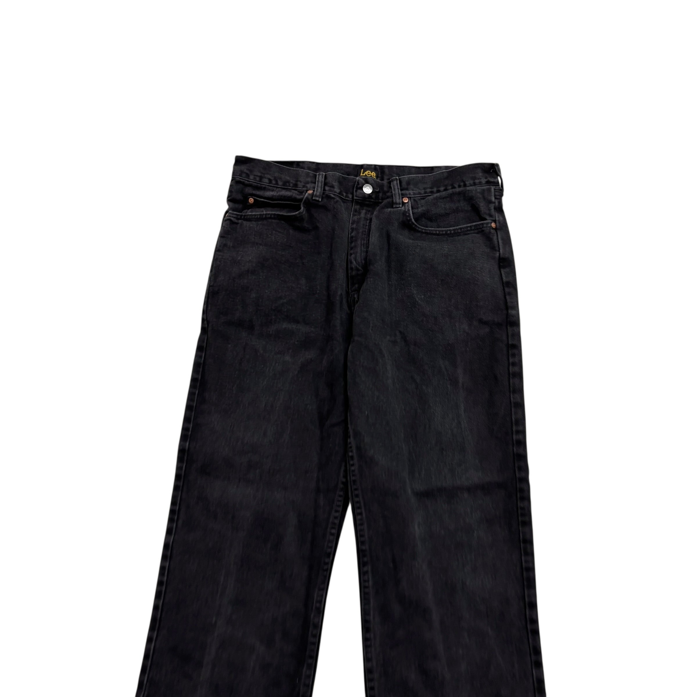 Wrangler Jeans W36 L34 Mens Black Relaxed Straight Fit Vintage Denim (E)