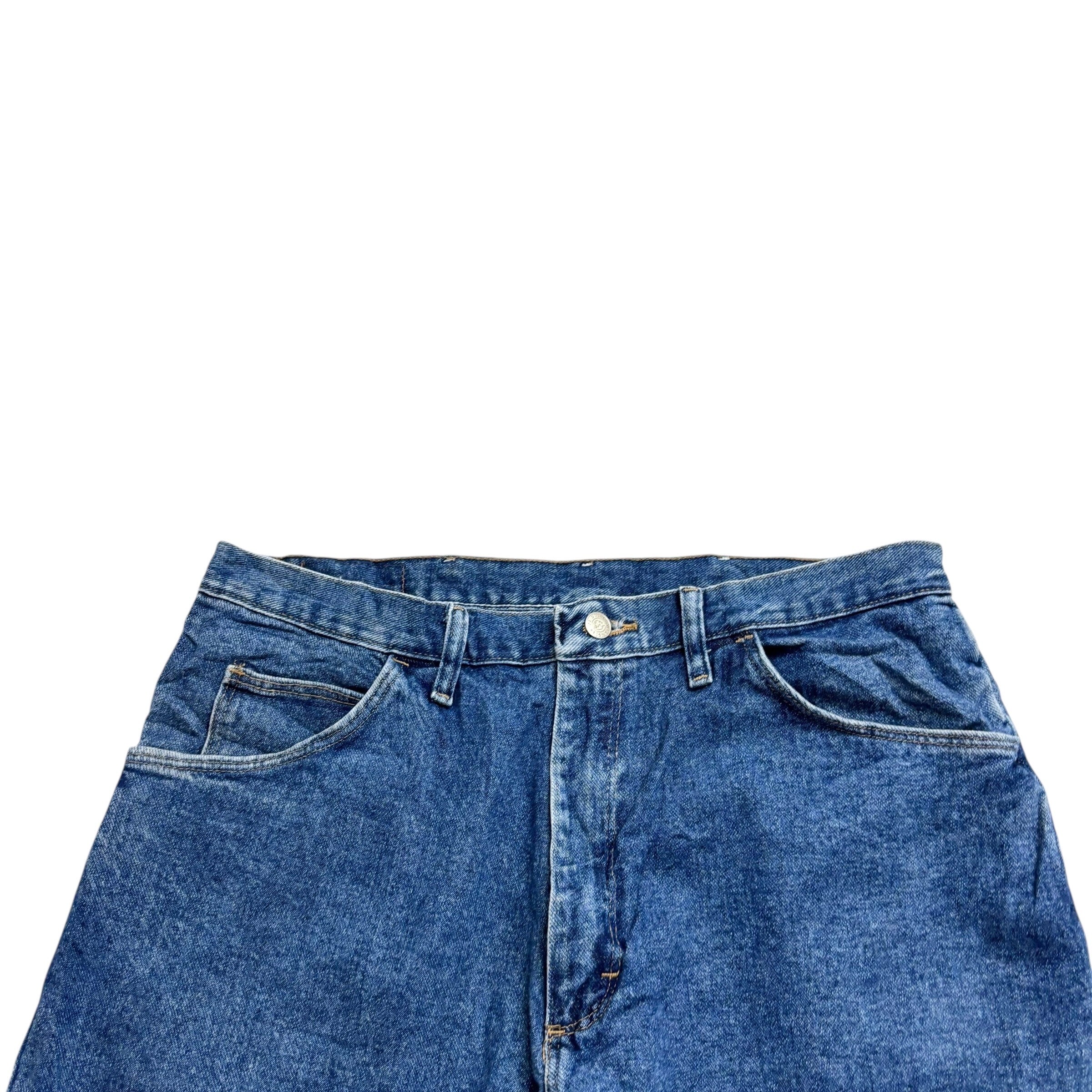 Wrangler Baggy Jorts W36 Mens Denim Shorts Mid Blue Relaxed Fit (E)
