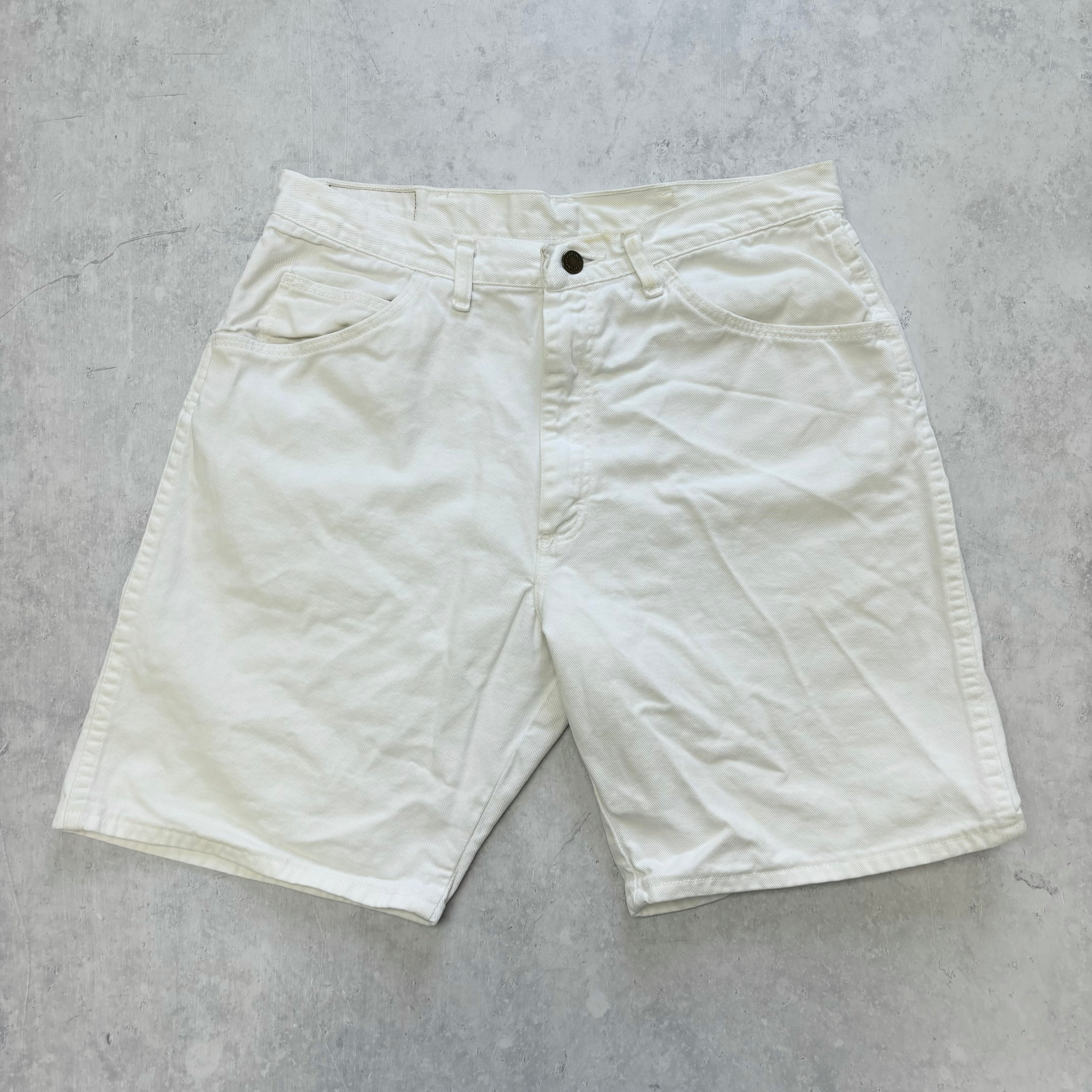 Vintage Wrangler Jorts W32 Mens Denim Shorts White Regular Fit