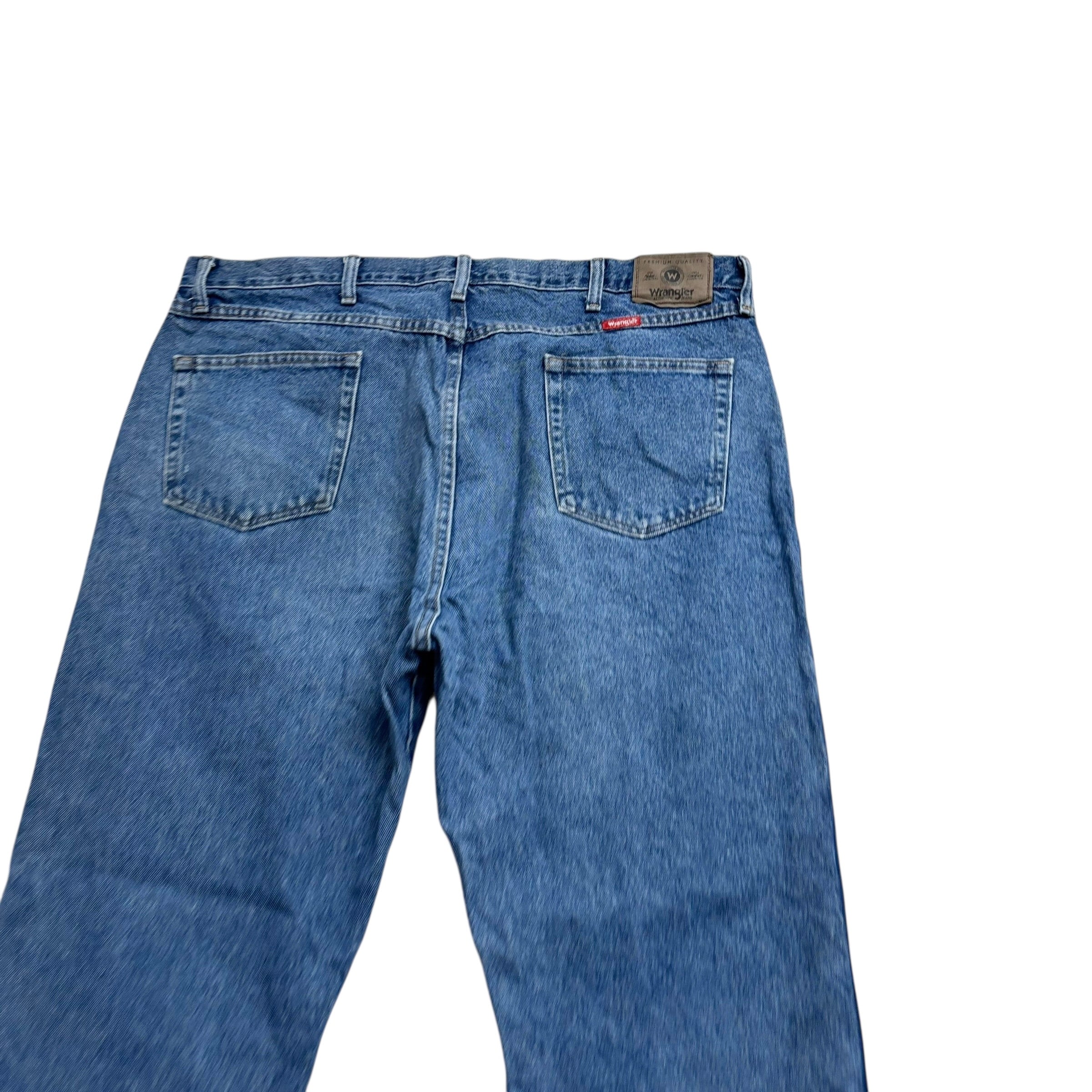 Wrangler Jeans W40 L30 Mens Mid Blue Regular Straight Fit Denim (F)