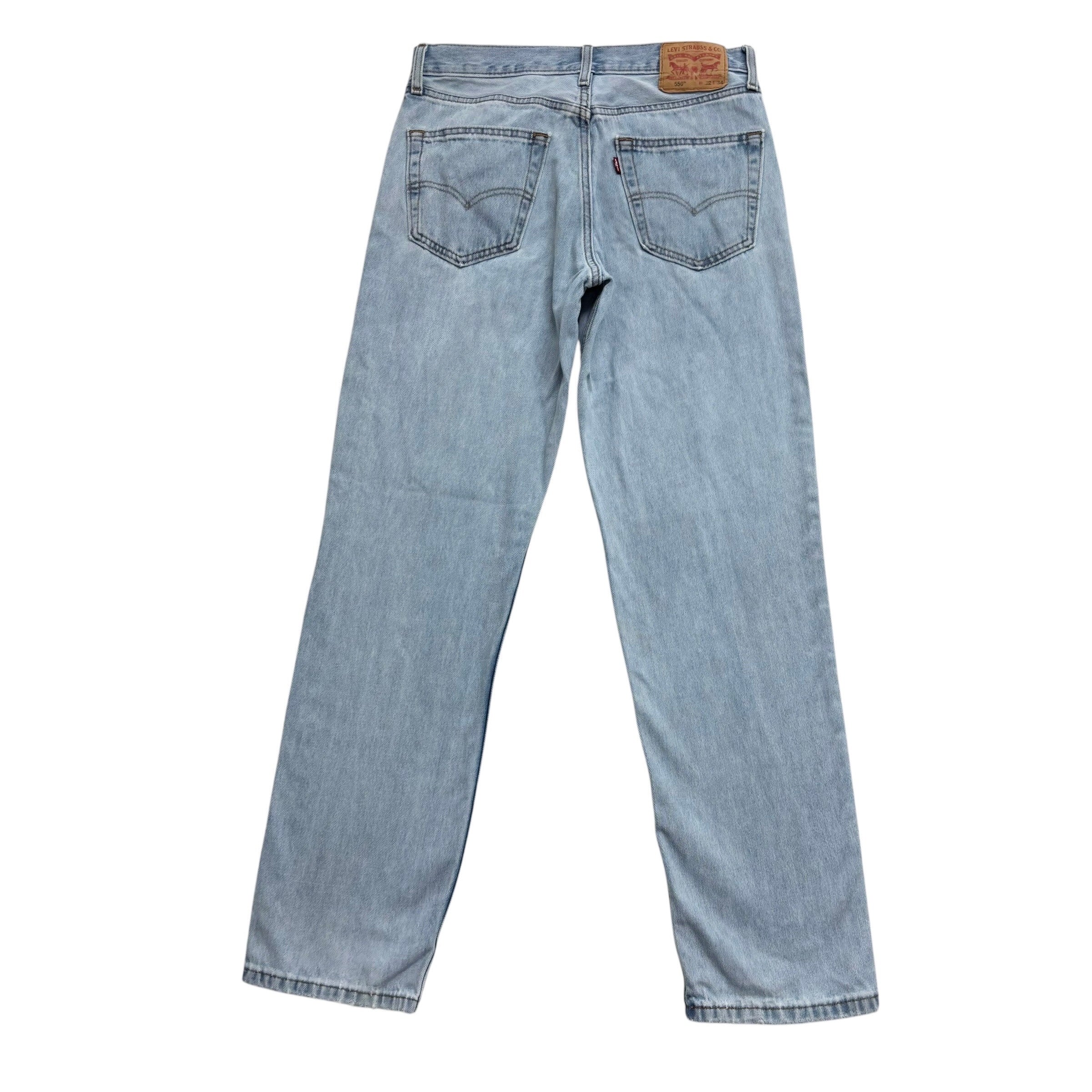 Levis 550 Jeans W32 L34 Mens Light Blue Baggy Relaxed Straight Fit Denim