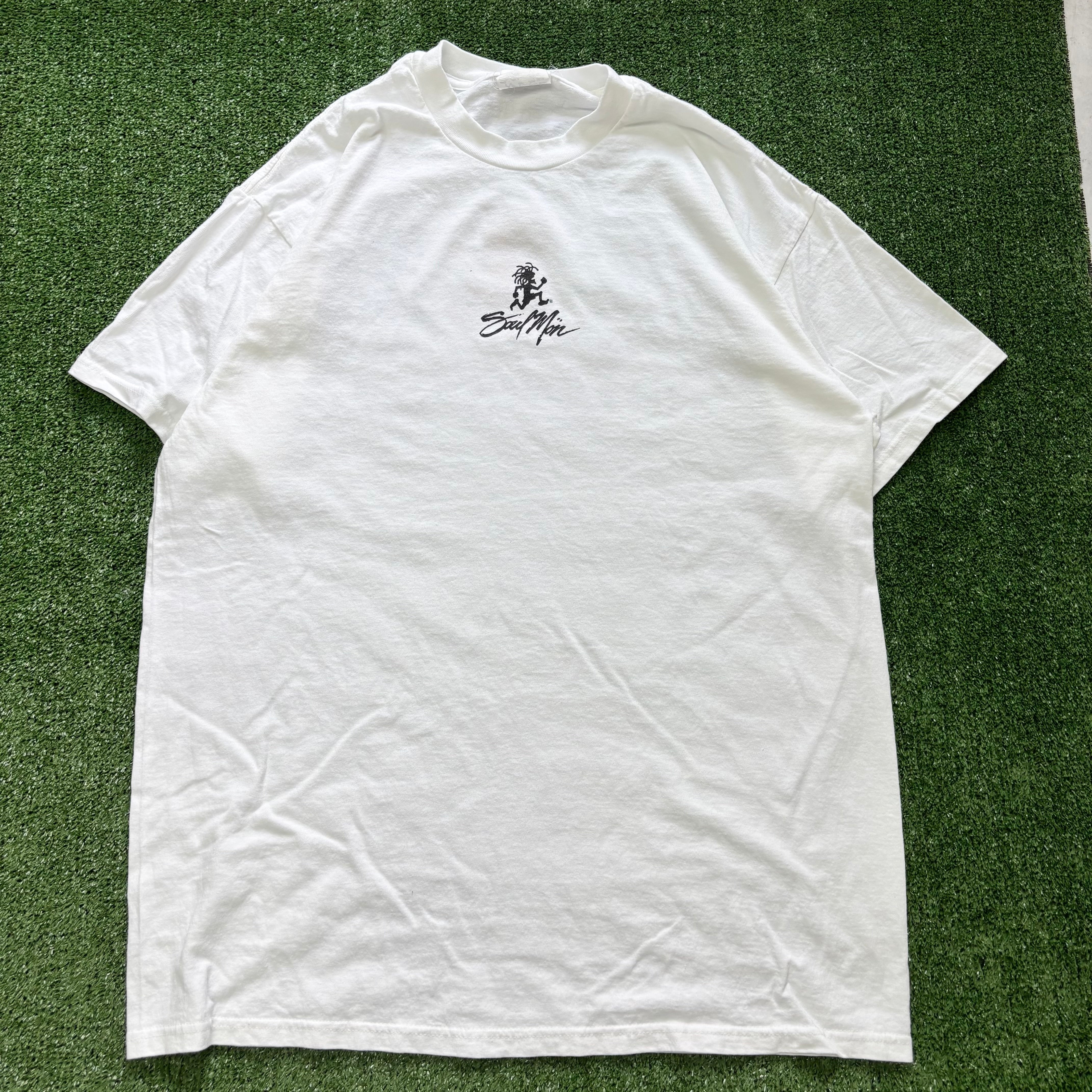 Vintage T Shirt Mens XL White Graphic Print 90s Elements of Soul Tee (E)