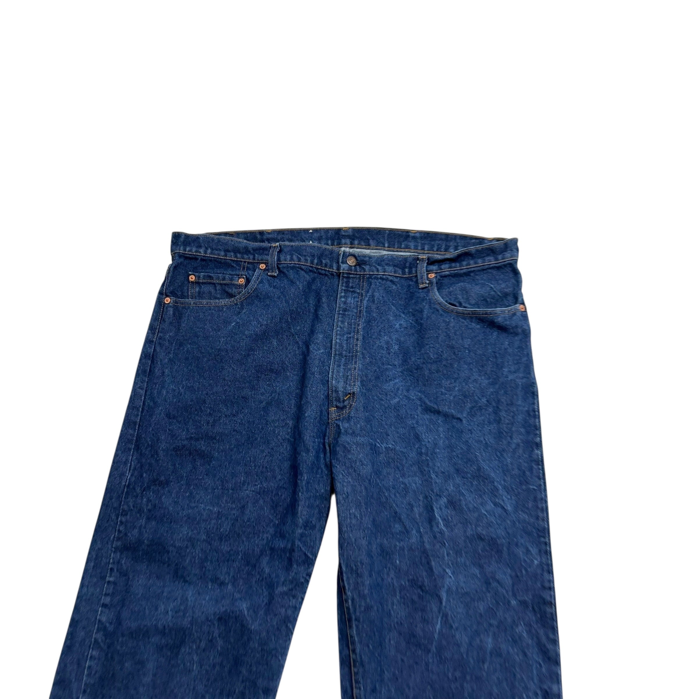 Levis 505 Jeans W44 L32 Mens Dark Blue Regular Straight Fit Vintage 80s
