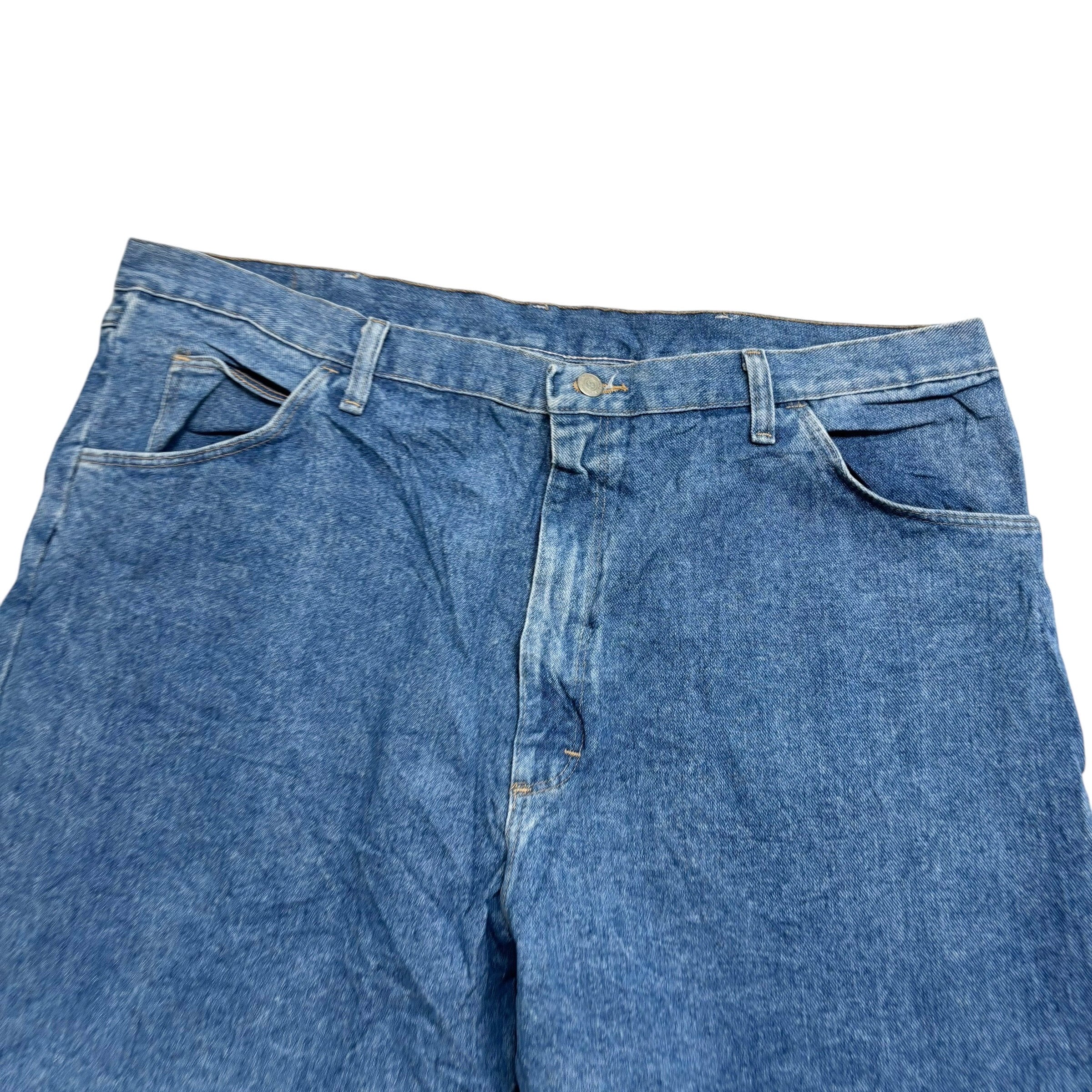 Wrangler Baggy Jorts W42 Mens Denim Shorts Mid Blue Relaxed Fit (E)
