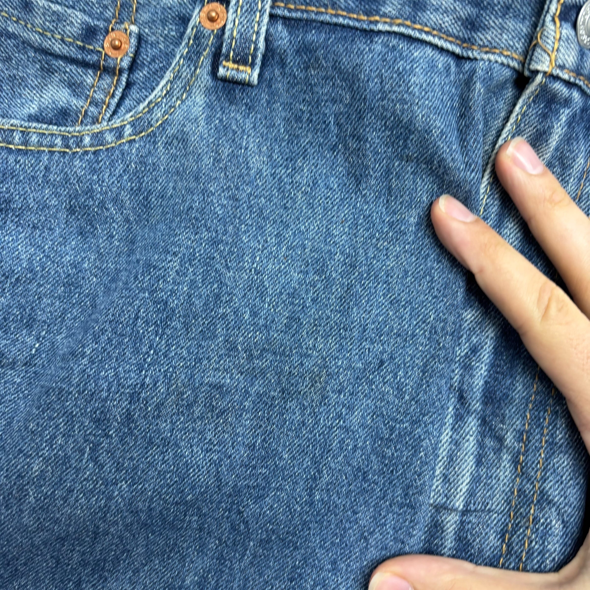 Levis 550 Jeans W42 L32 Mens Mid Blue Baggy Relaxed Straight Fit Denim